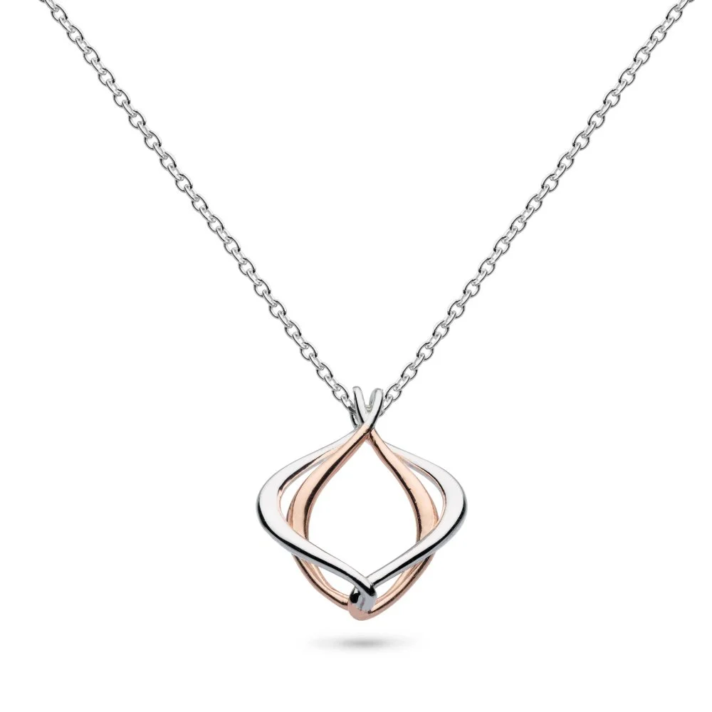 90017  Kit Heath Silver Alicia Golden Mini Necklace