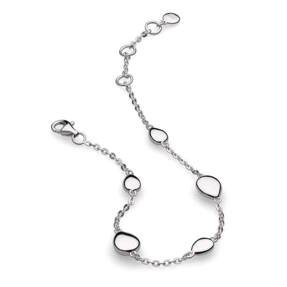 70197RP Kit Heath Coast Pebbles , Multi Pebbles 7.5" Station Bracelet