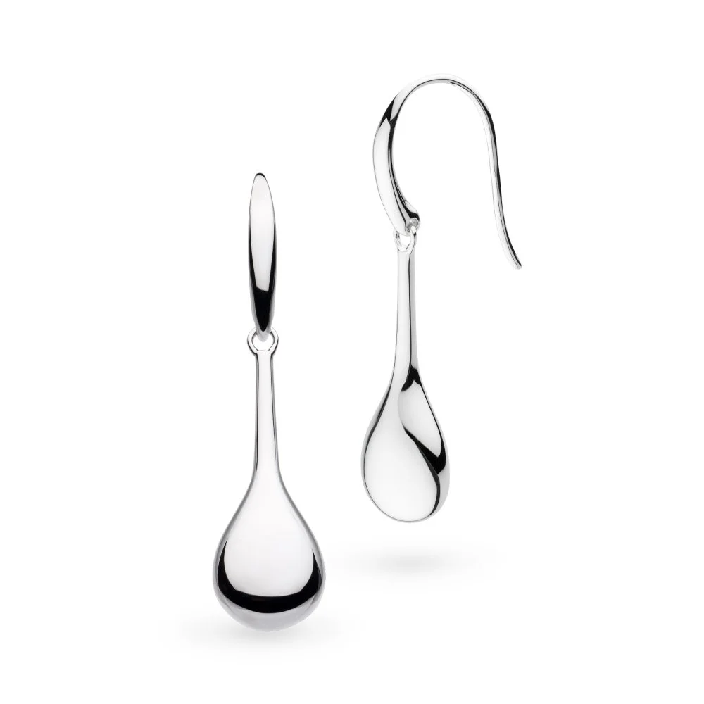 60185  Kit Heath Silver Coast Pebble Drop Earrings