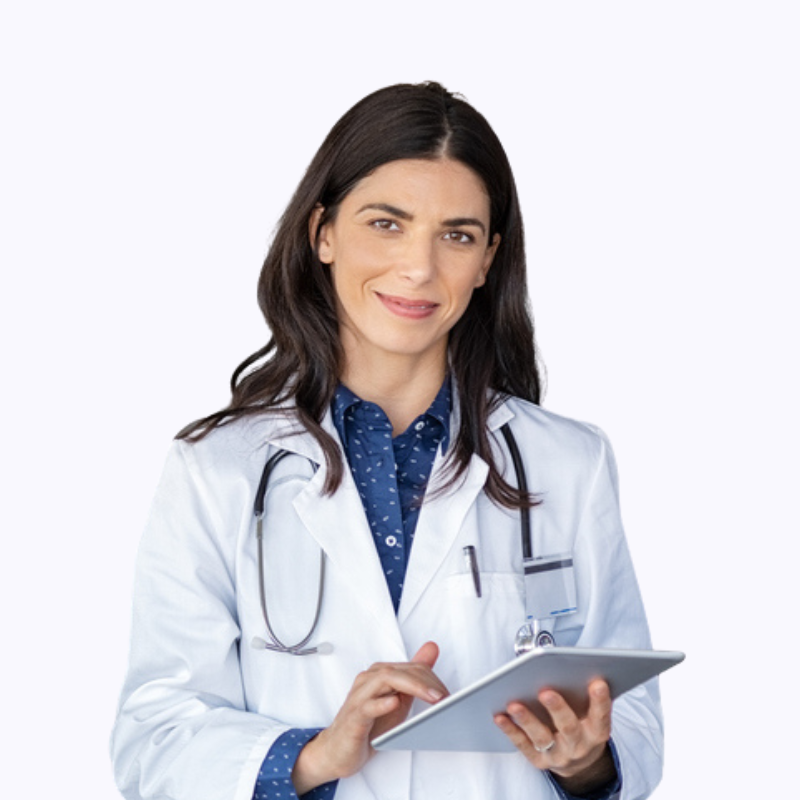 Doctor providing medical weight management consultation at GP24