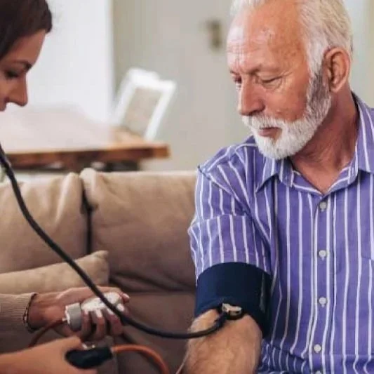 Man receiving a doctor appointment at home in dublin