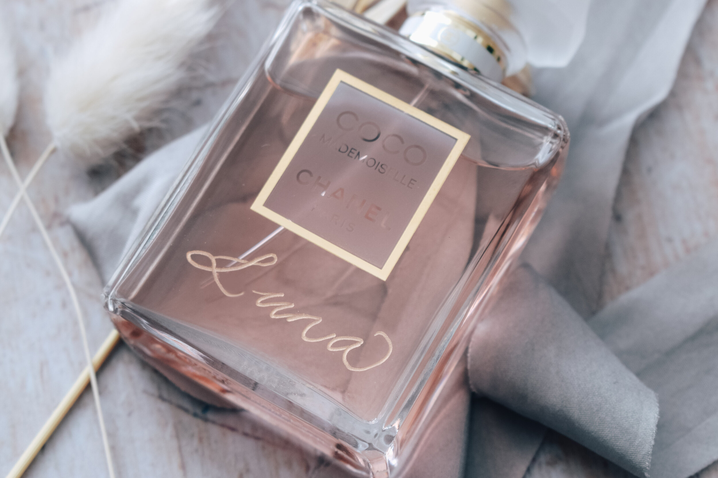 Personalised Calligraphy Engraved Perfume Bottle — Wild Sea