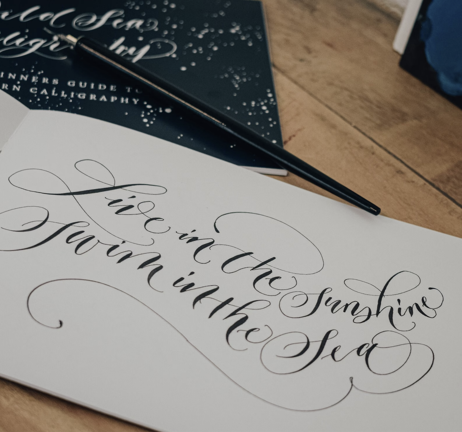 Beginners Modern Calligraphy Kit & Online Workshop — Wild Sea