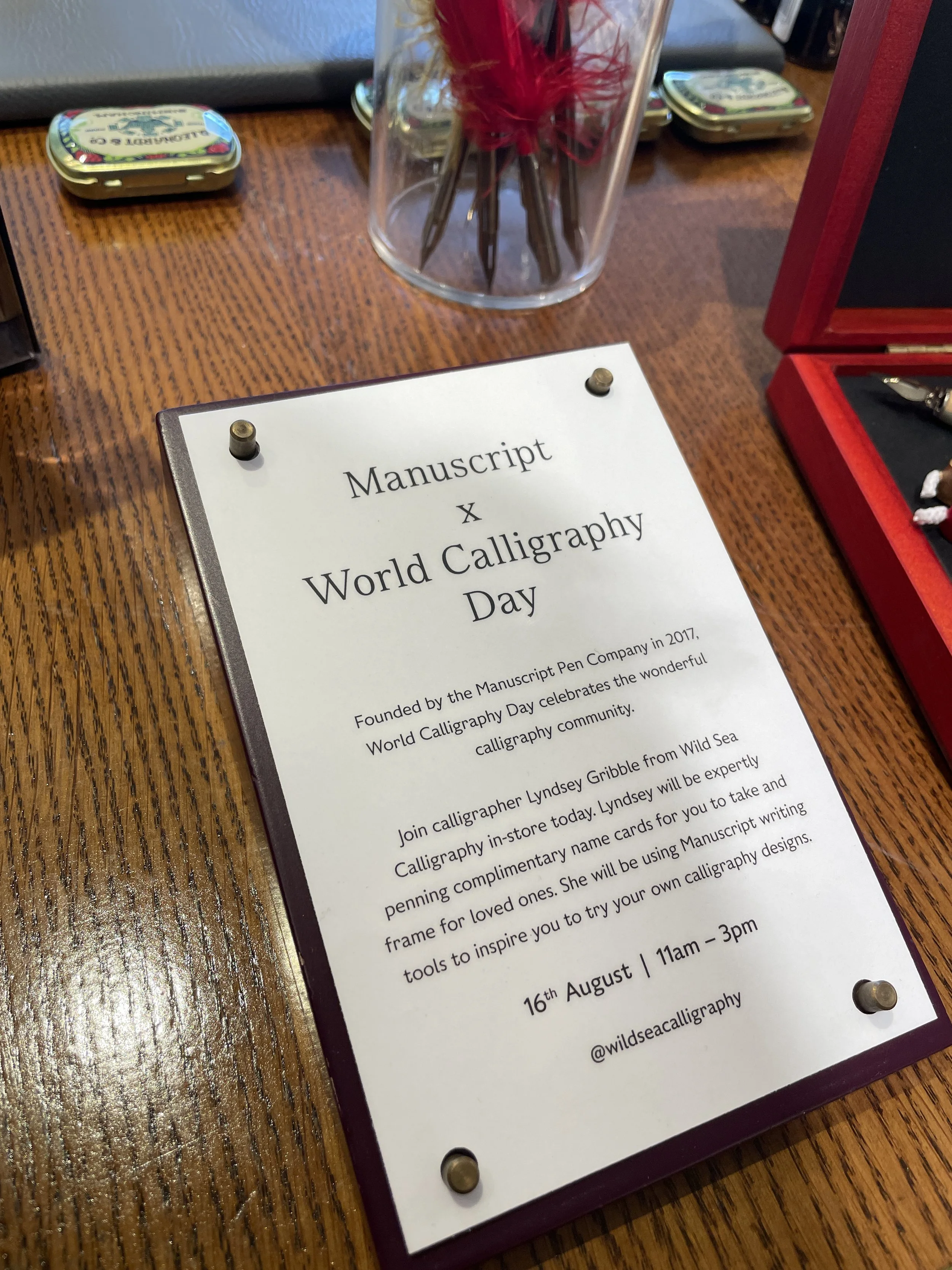 A Day at Fortnum &amp; Mason for World Calligraphy Day