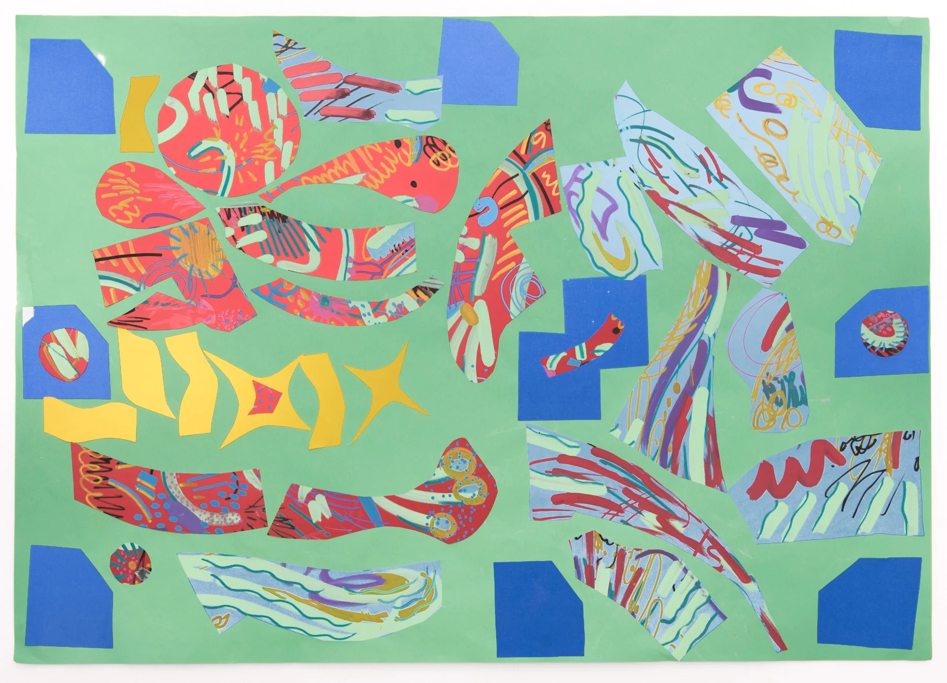 Collage, Posca pens on paper, 2017