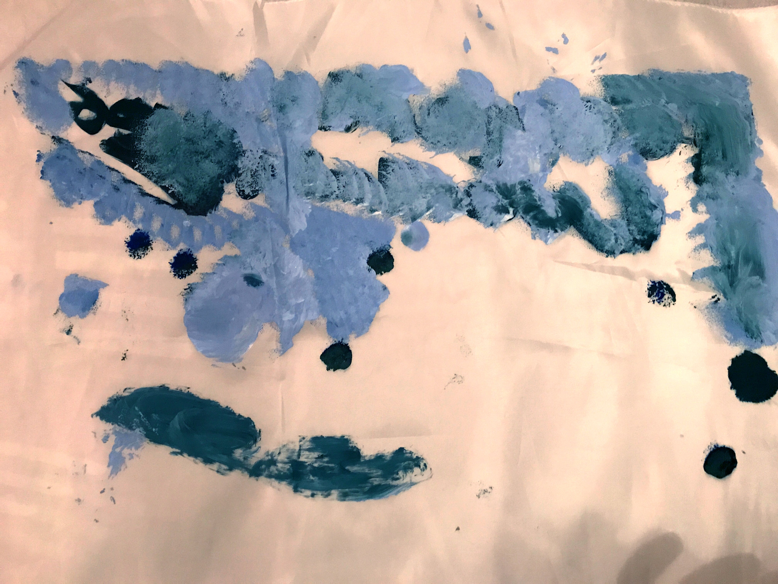Fabric paint on silk, 2019