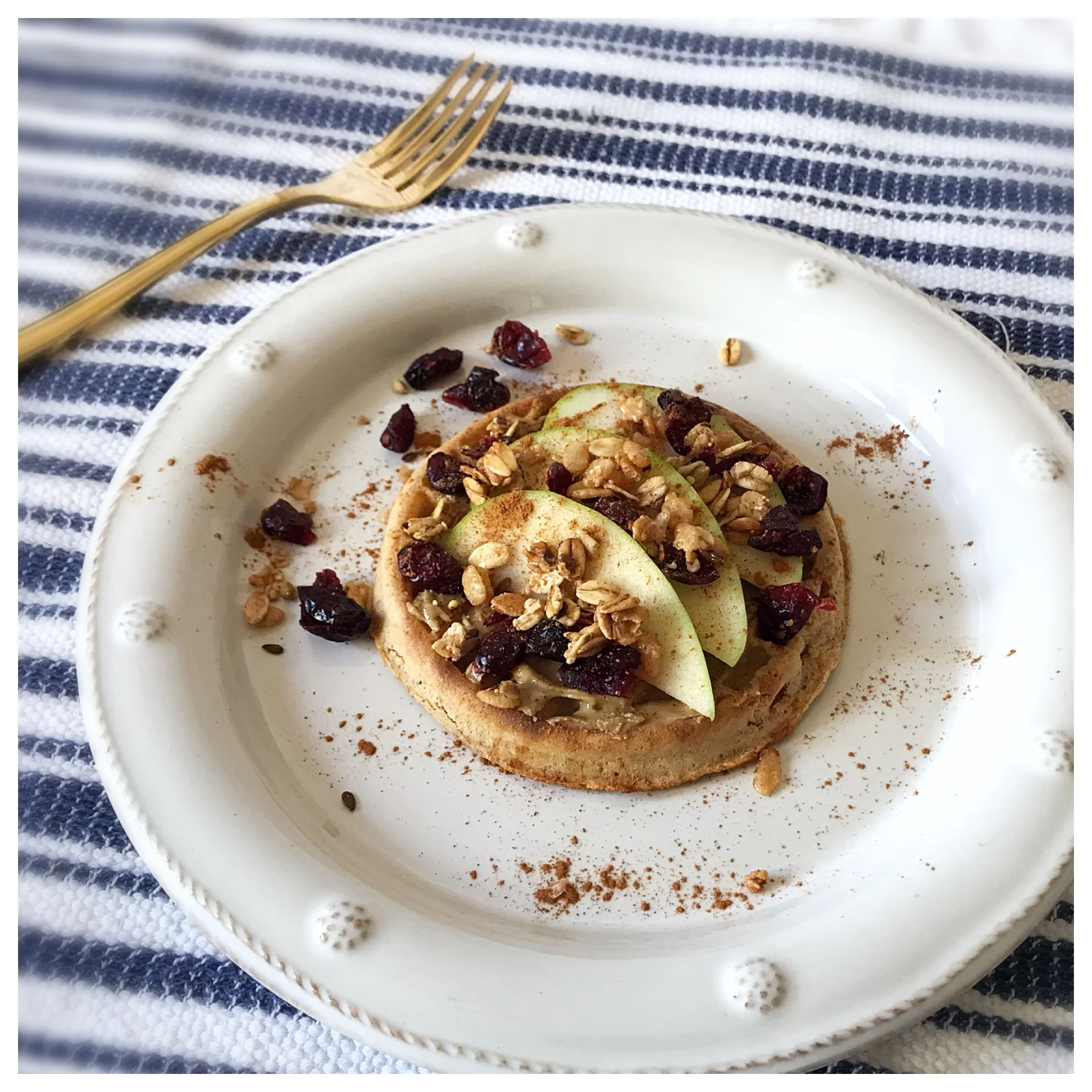 Warm Apple Cinnamon Waffles + a Few Facts on Fiber