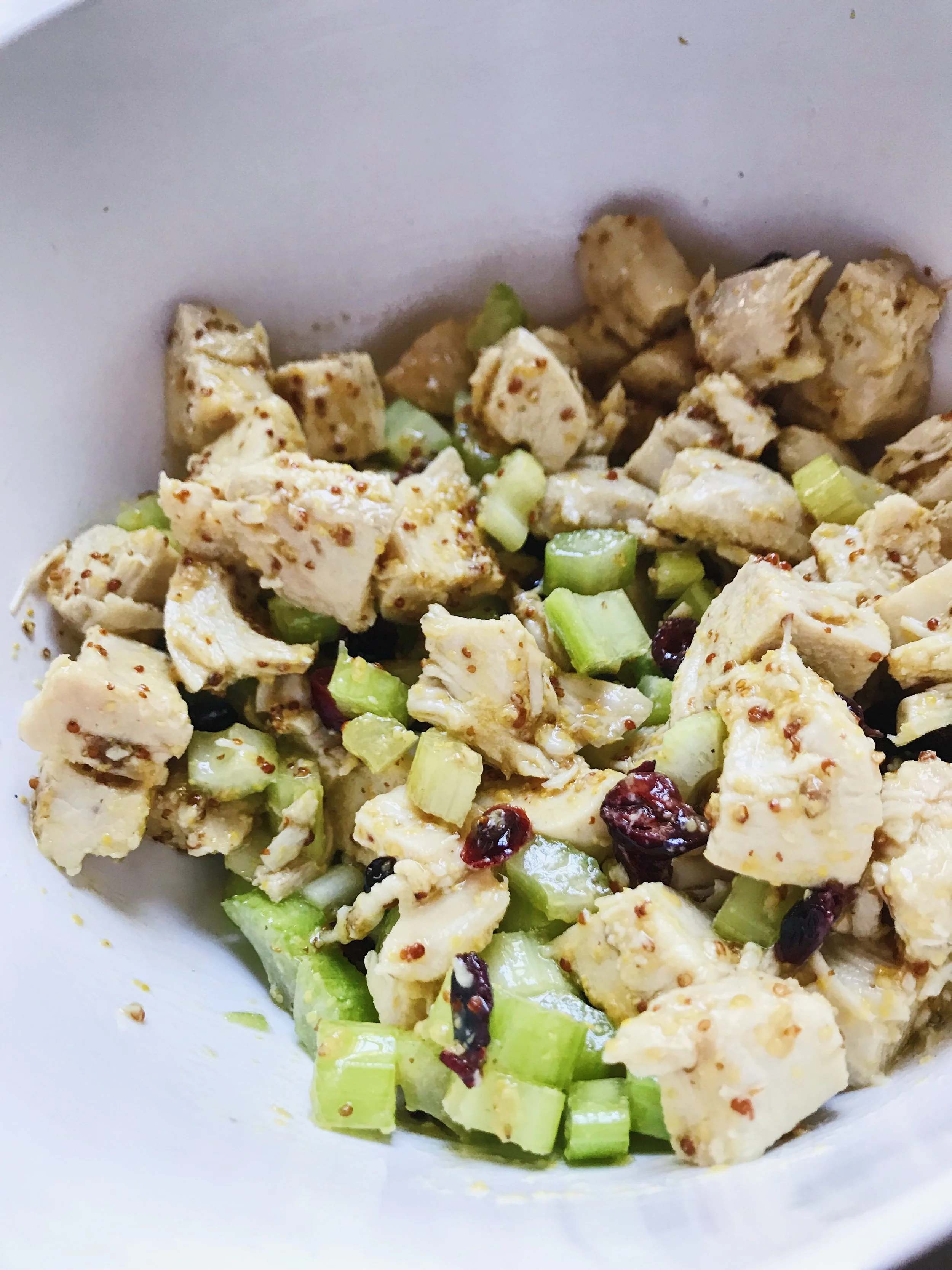 Honey Dijon Chicken Salad:  Dairy Free Chicken Salad