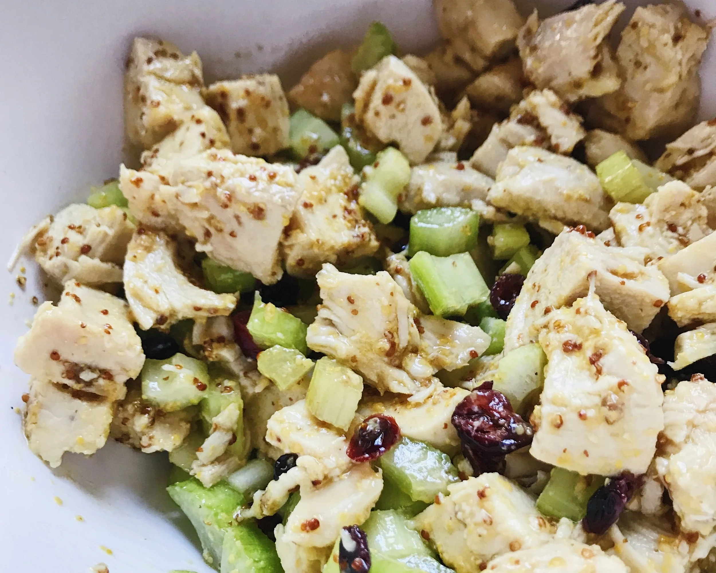 I’m such of fan of this simple mayo-free chicken salad!