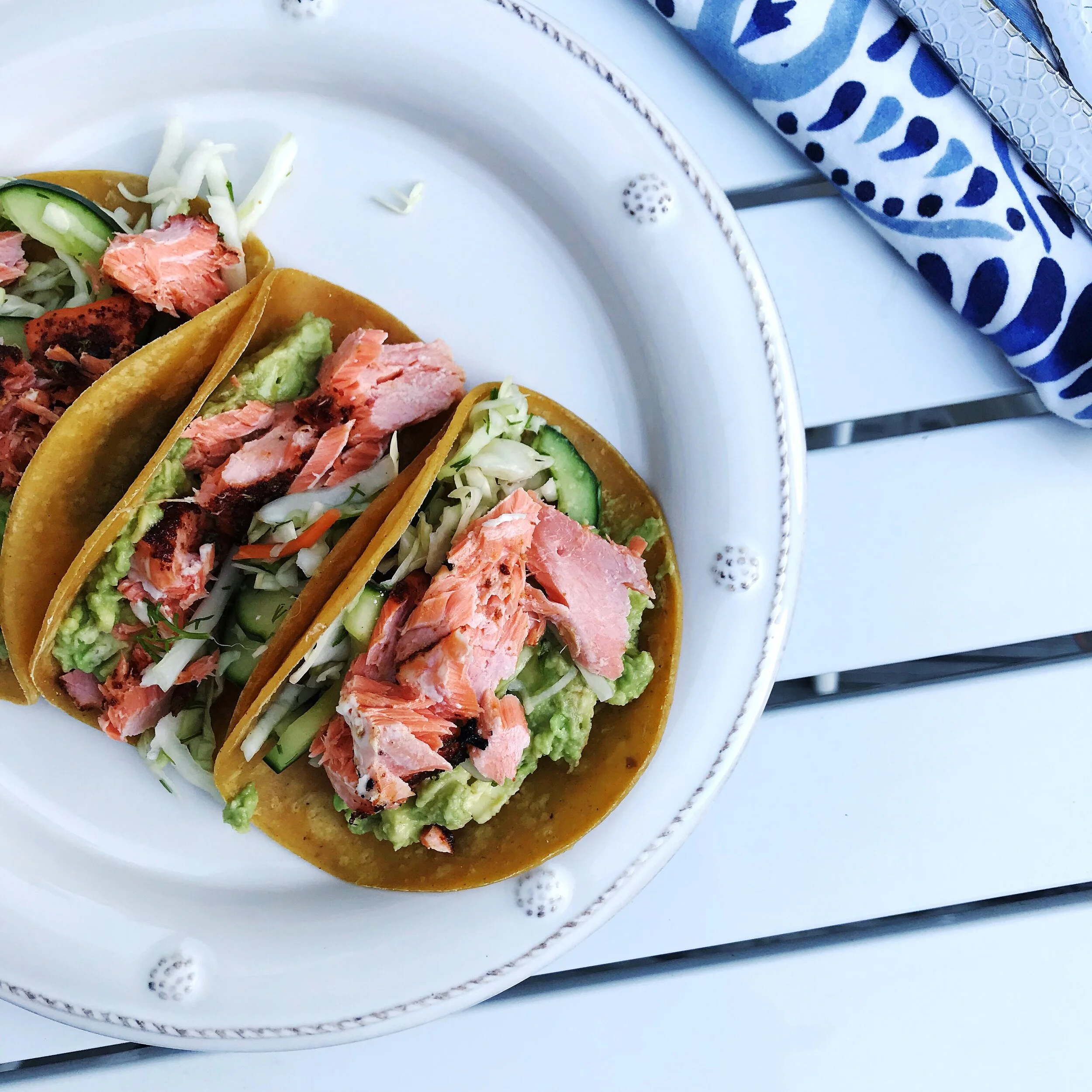 Chili Lime Salmon Tacos