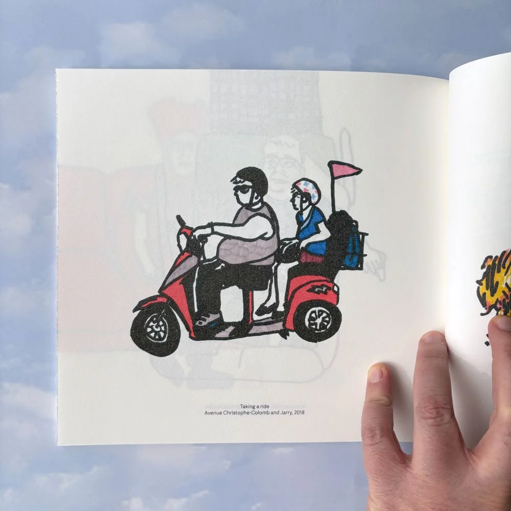 Taking a ride. Avenue Christophe-Colomb et Jarry, 2018