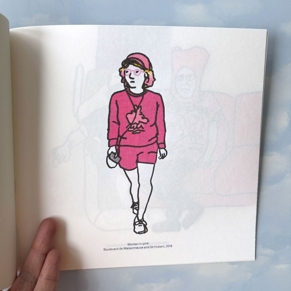 Woman in pink. Boulevard de Maisonneuve et St-Hubert, 2018