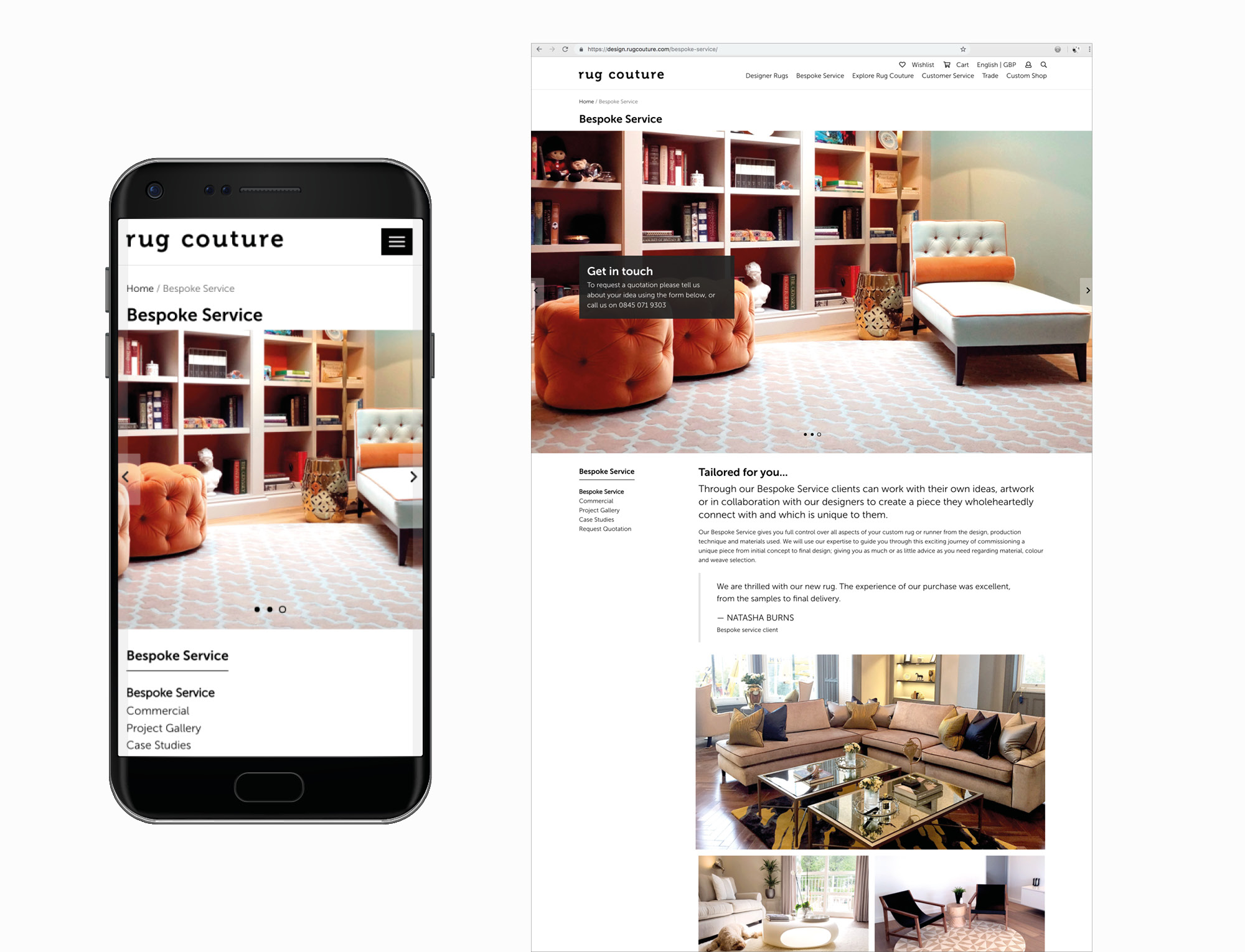 We created a number of templates and interchangeable modules using the Bootstrap framework all of which made substantial use of their beautiful photography; placing the product centre stage.