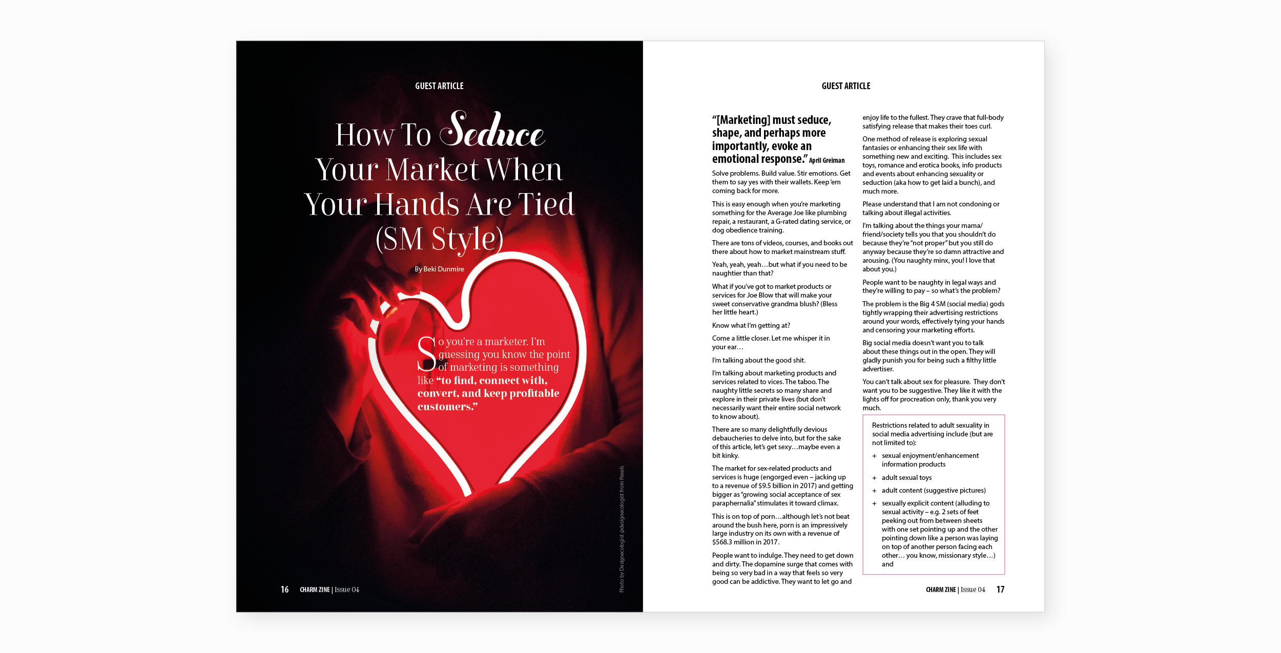 Spread from The Guest Issue