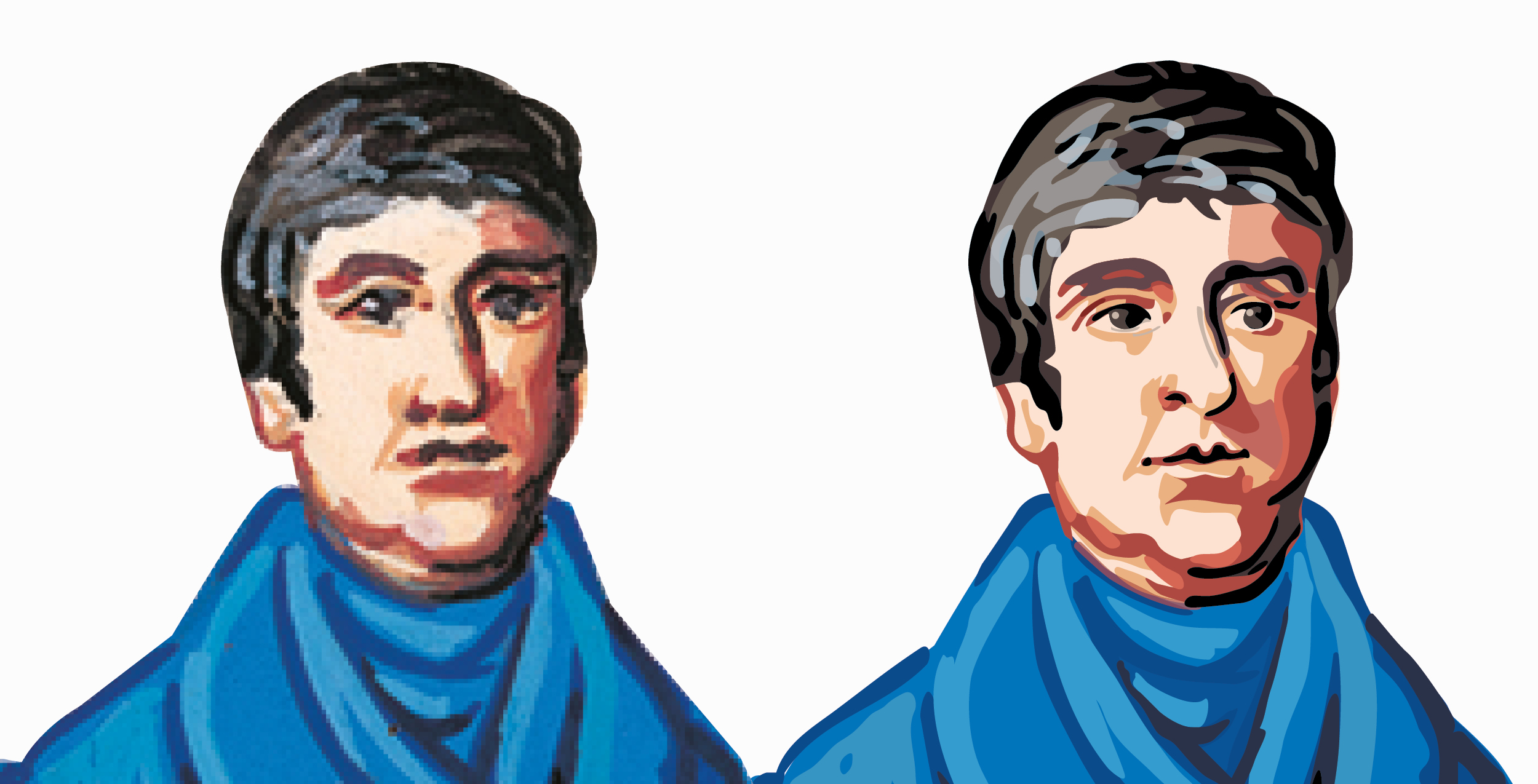 Comparison Of The Original Raster Version And New Vector Version