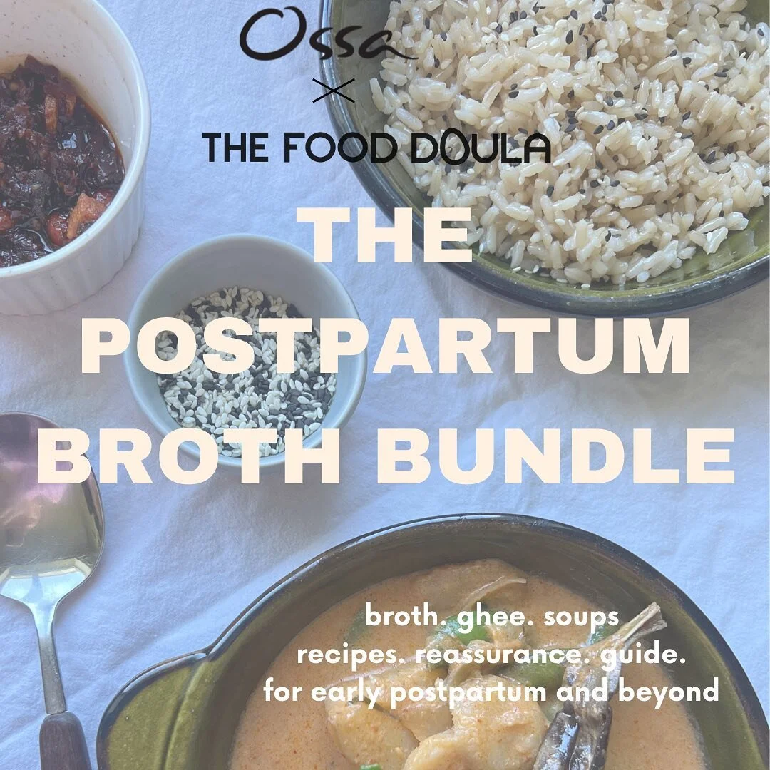 THE FOURTH TRIMESTER! Just launched this week.. 
I&rsquo;ve partnered with Ossa Organic (@ossaorganic )and designed a Postpartum Broth Bundle, with the best of the best quality organic grass fed bone  broth and ghee, alongside a postpartum support gu