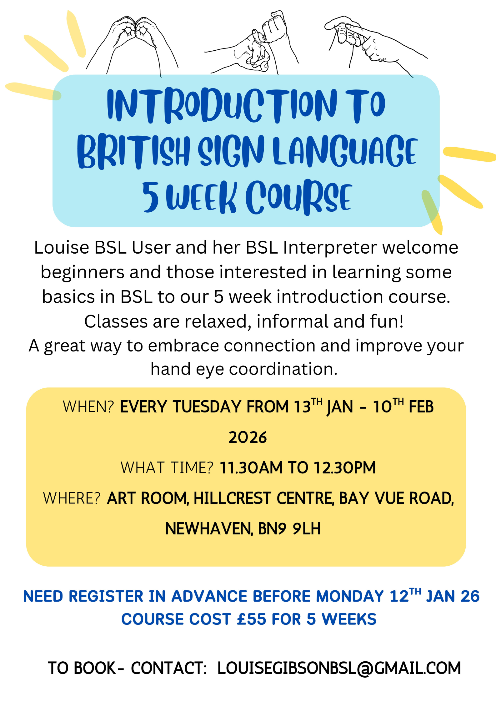 BSL 5 week Course   