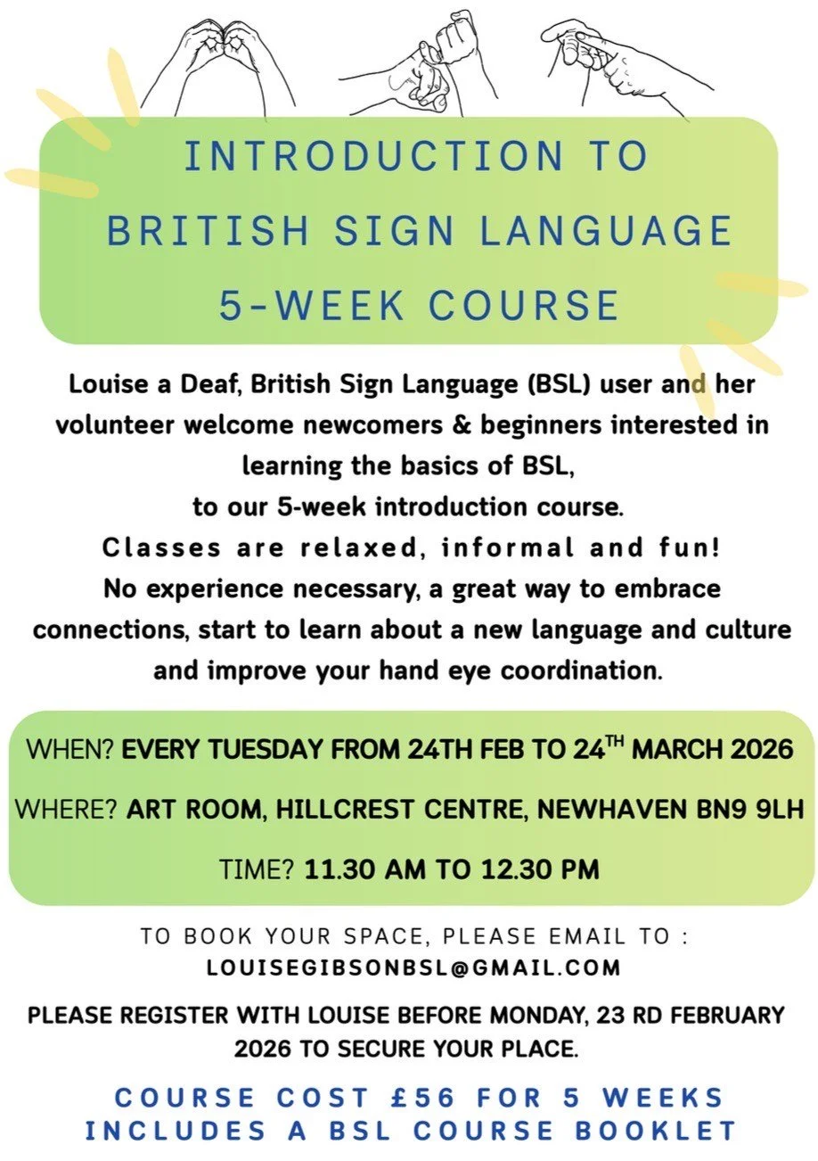 Introduction to British Sign Language - 5 week course 