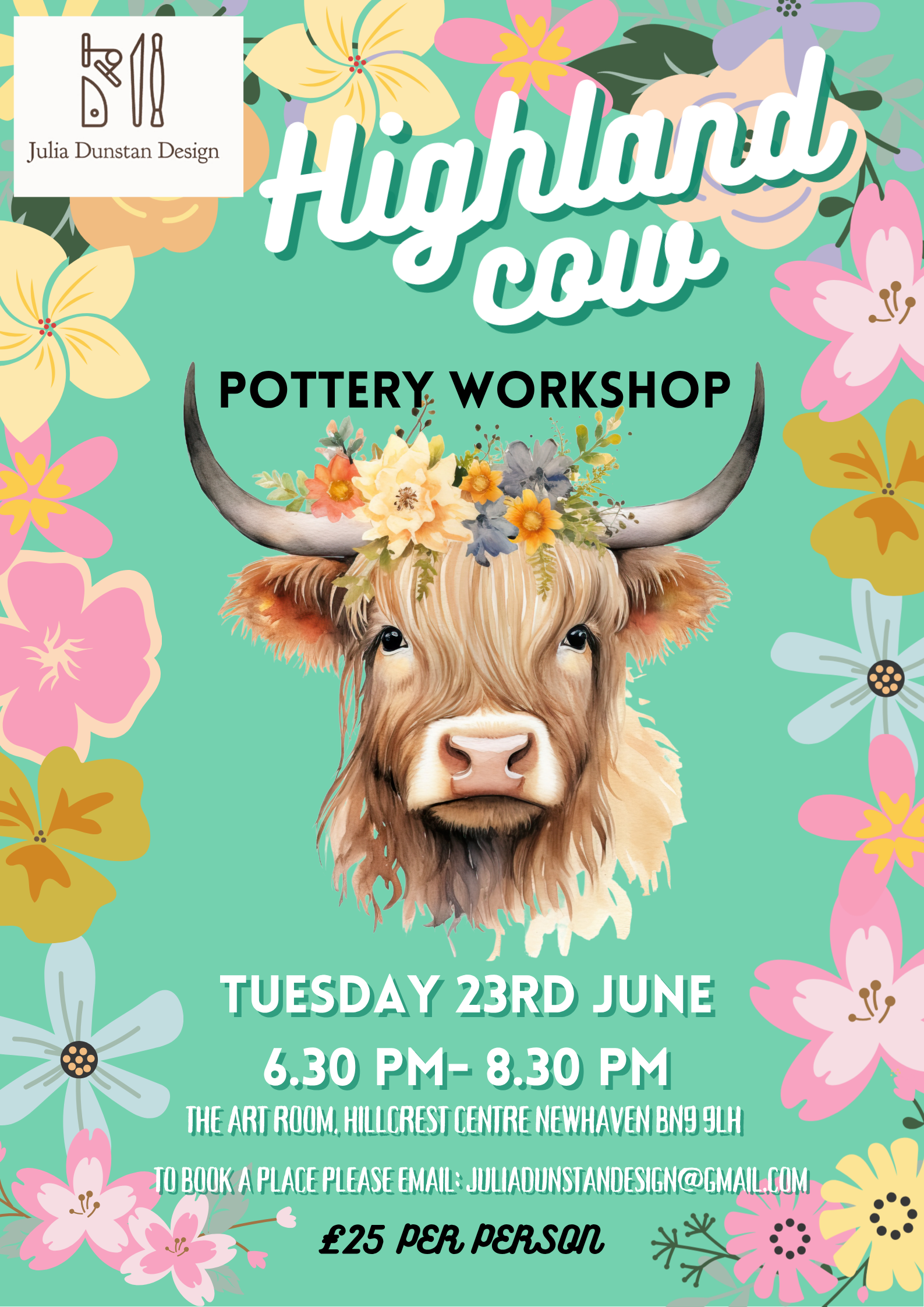 Highland Cow Pottery Evening 
