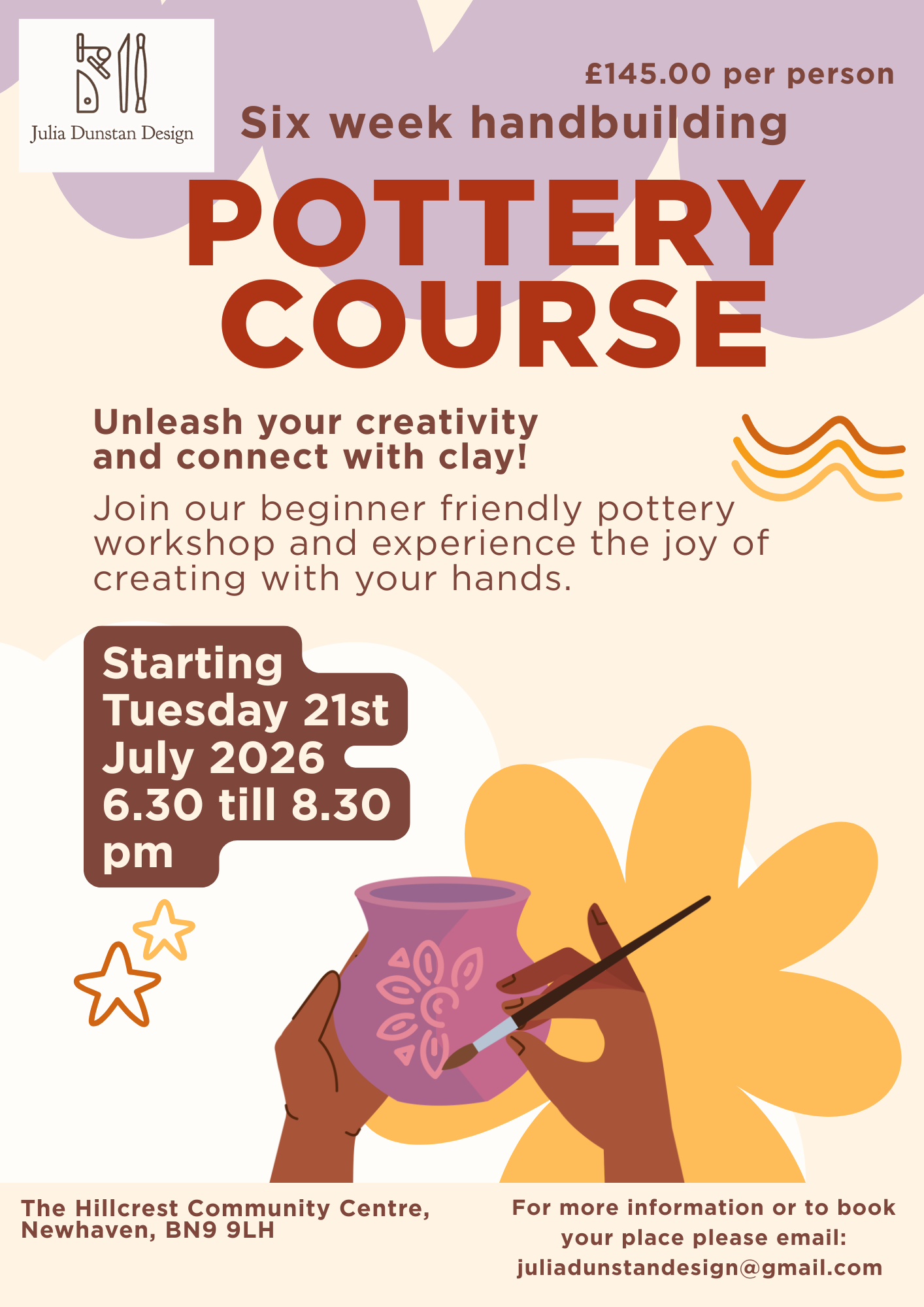 6-week Handbuilding Pottery course  