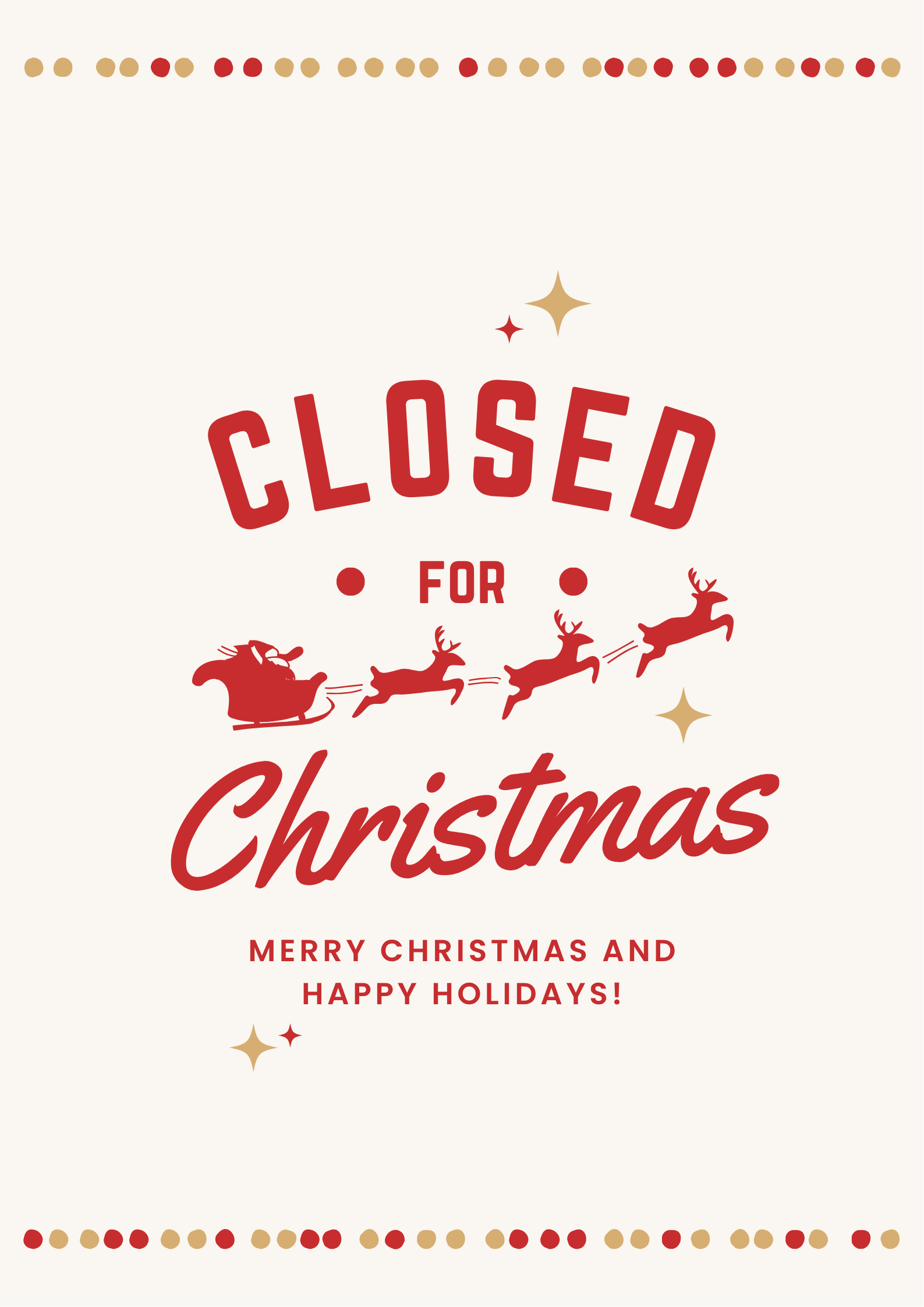 Christmas Closure
