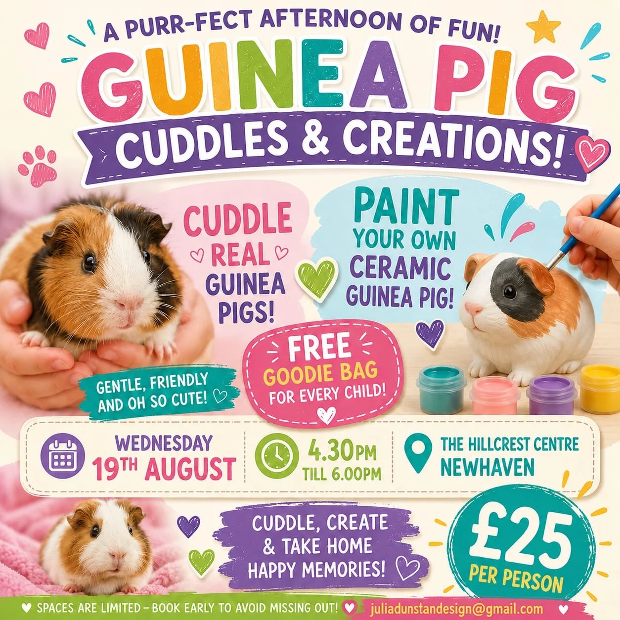🐹🎨 Summer Workshop: Guinea Pig Cuddles &amp; Creations 🎨🐹