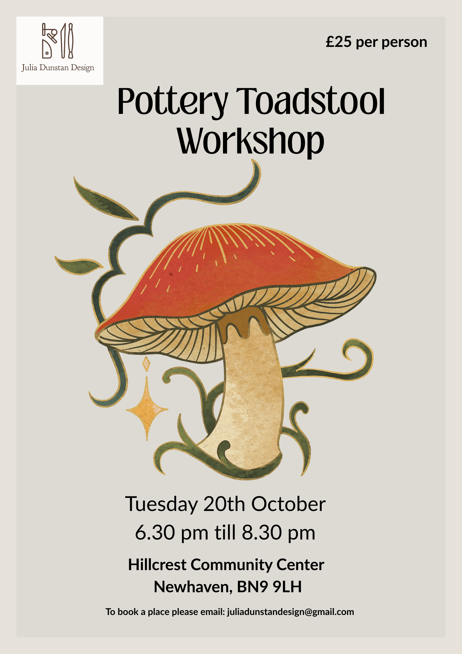 🍄🌟Pottery Toadstool Workshop 