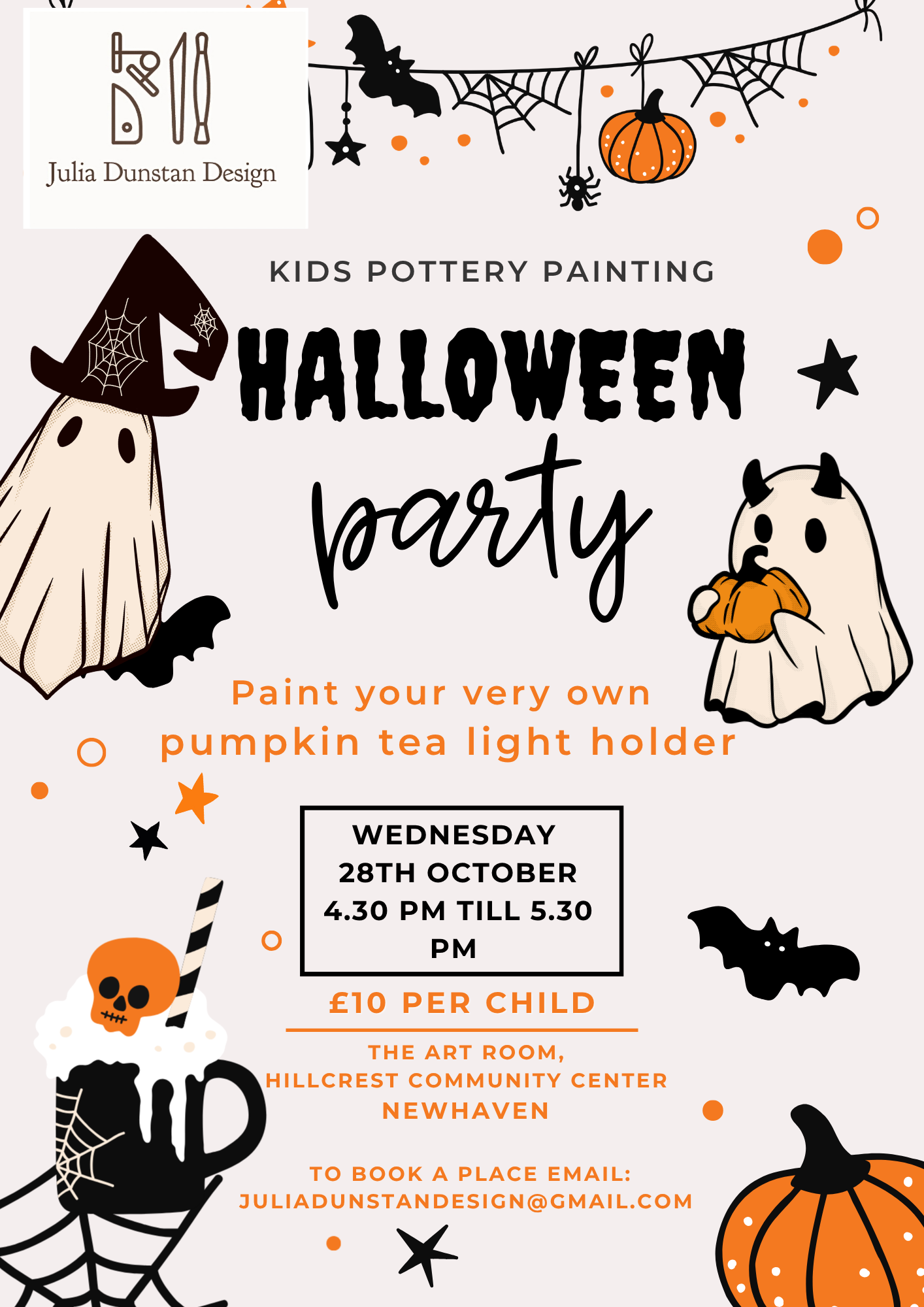👻Kids 🎃Halloween Pottery 🐈‍⬛