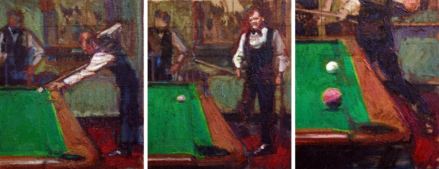 Three Studies for a Portrait of Alex Higgins I