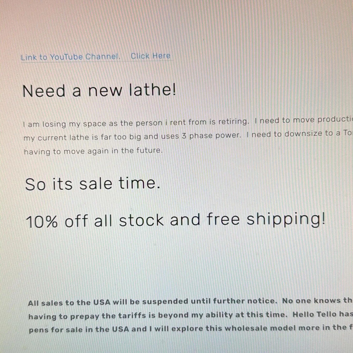 Well when it rains it pours. Got home from vacation to find out my machine space will be gone in October of this year 1 year ahead of schedule.  He decided to retire so now I need to act now.  I have been researching since he told me and looks like i