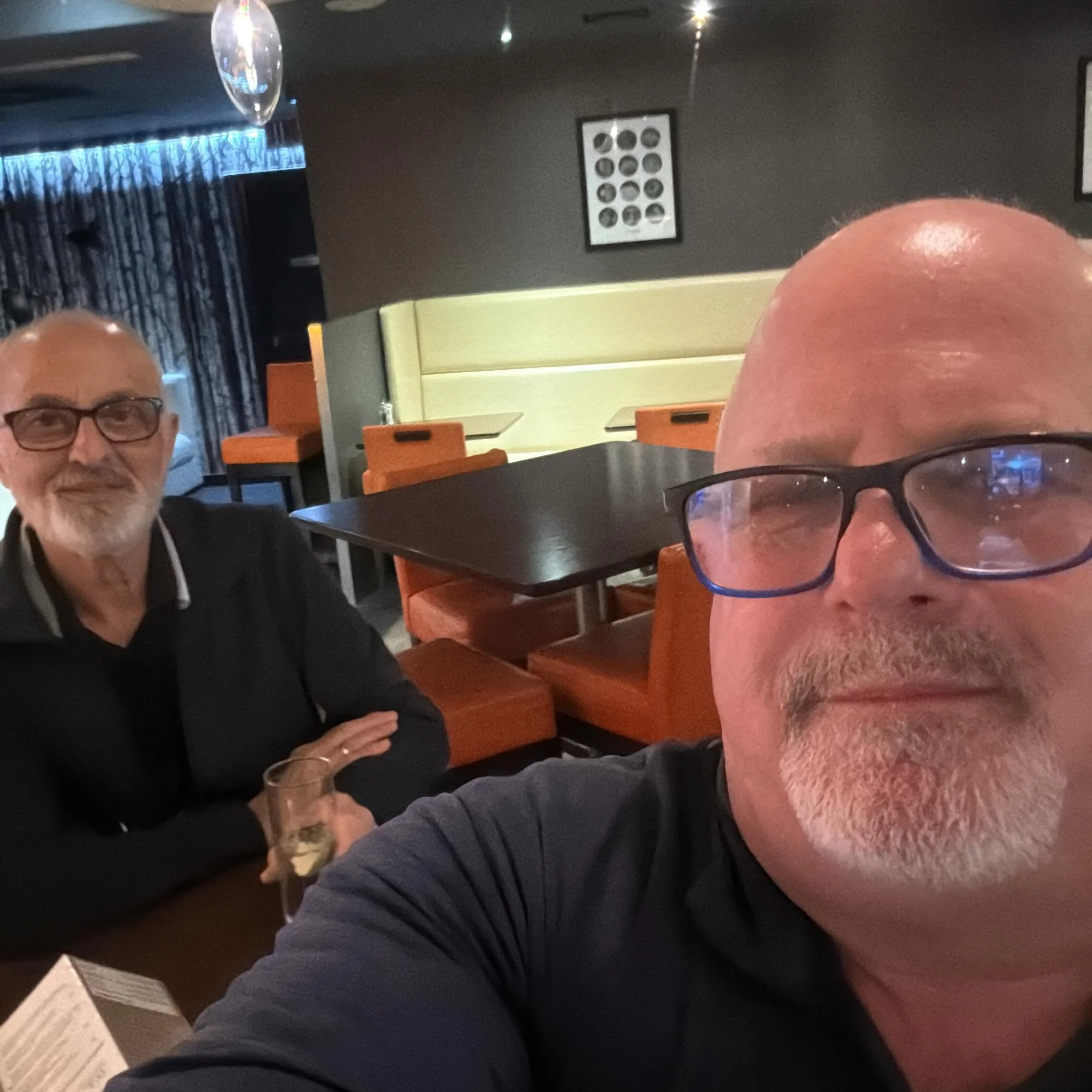 Sitting in the bar at Novatel Montreal,  looking for fellow pen people.  #scrivenmontreal #penmaker