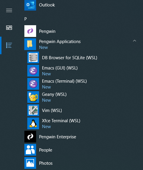 Pengwin 1.2.6 Changelog: Start Menu integration, LAMP stack, LaTeX, Docker Toolbox, and more.