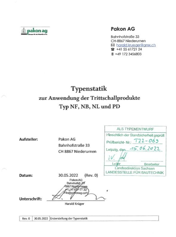 TreLa NF, NB Typenstatik