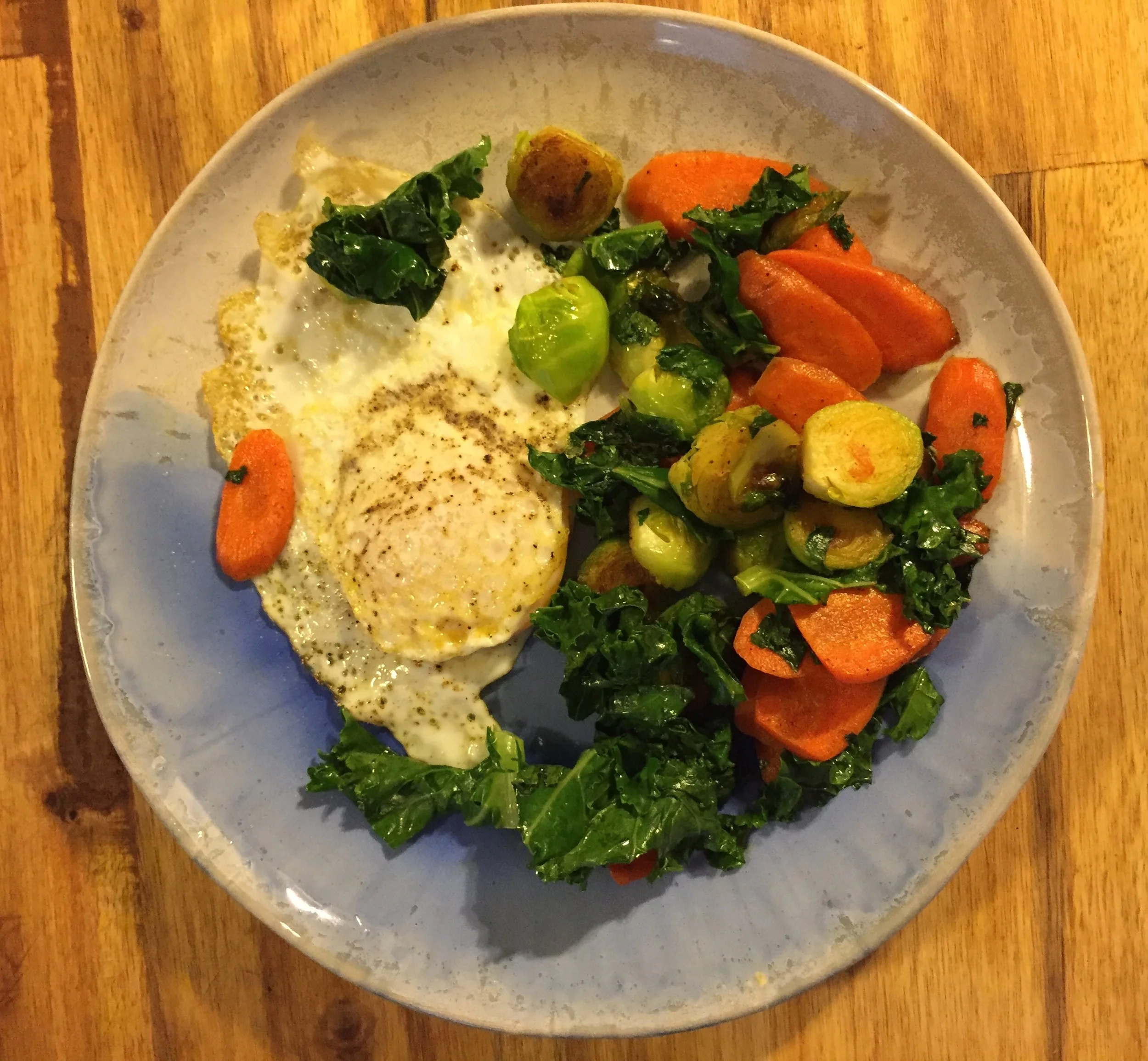 Over Easy Eggs with Sautéed Veggies