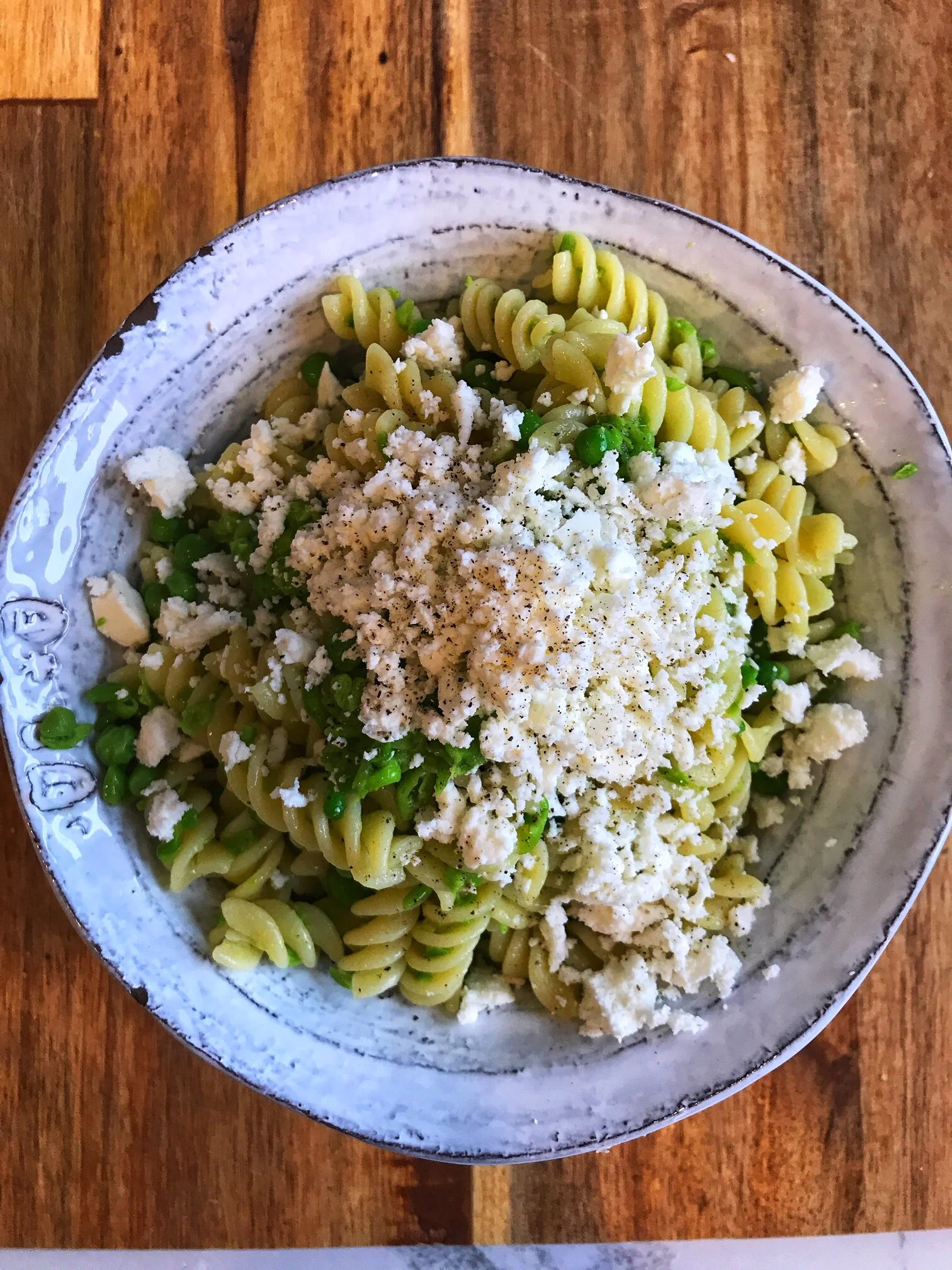 Pasta with Peas, Mint and Feta
