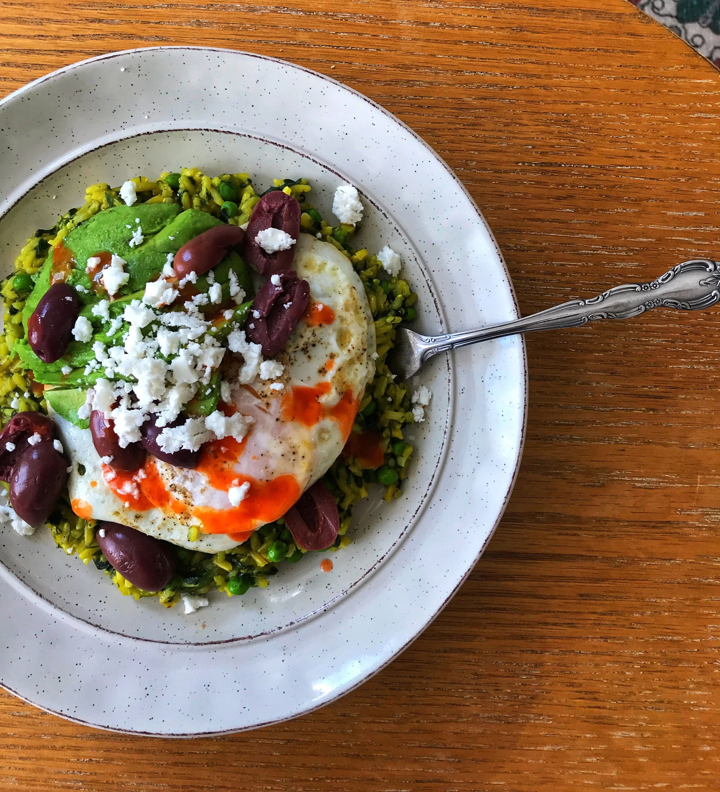 Herb and Garlic Green Rice Bowl
