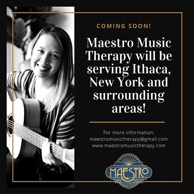 We have BIG news! Maestro Music Therapy is relocating to Upstate New York! We will be serving ITHACA, NY and the surrounding areas. We are currently getting settled and getting set up to begin taking clients and contracts with healthcare facilities. 