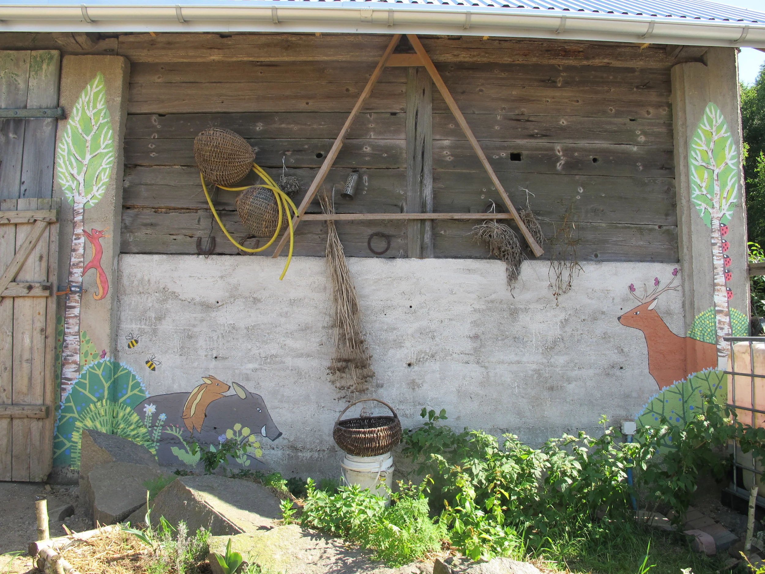  Mural designed for  Orchardy Haven , a self sufficient farm in Poland (May 2018) 