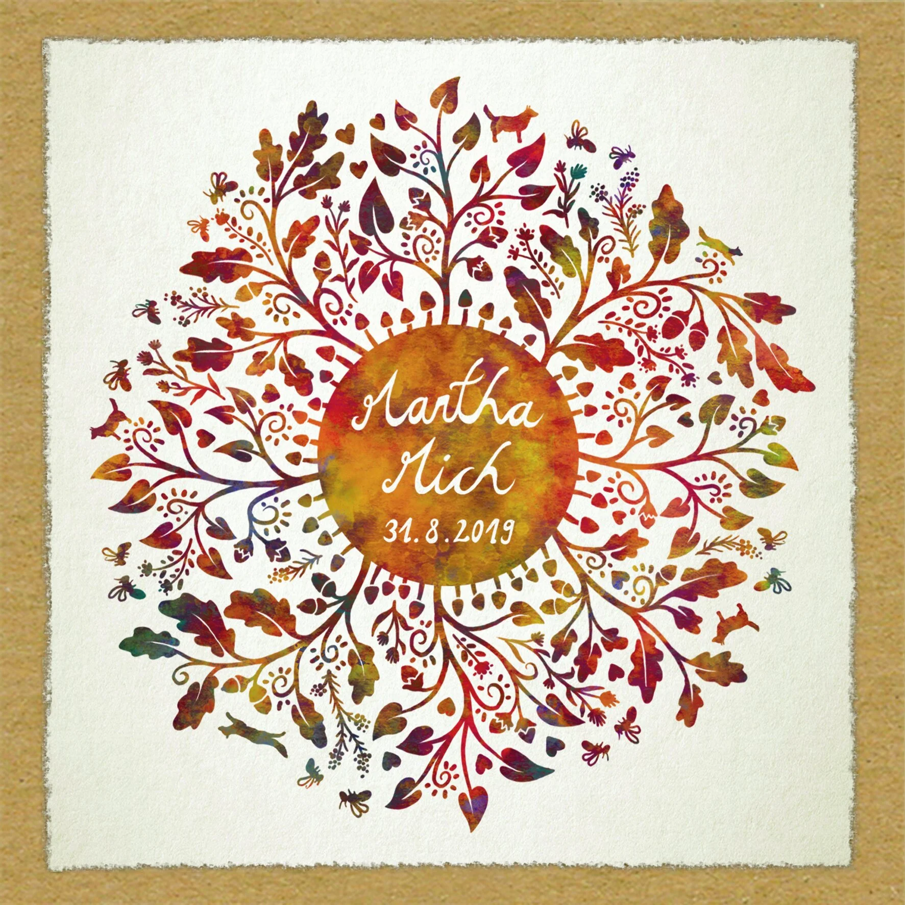 Wedding invitation, 2019