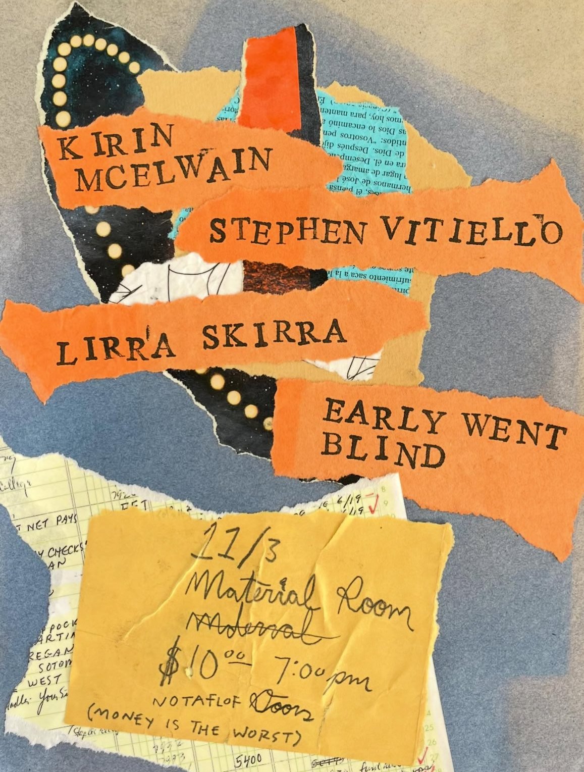 LIRRA SKIRRA SHARES BILL WITH STEPHEN VITIELLO, KIRIN MCELWAIN, EARLY BIRD WENT BLIND
