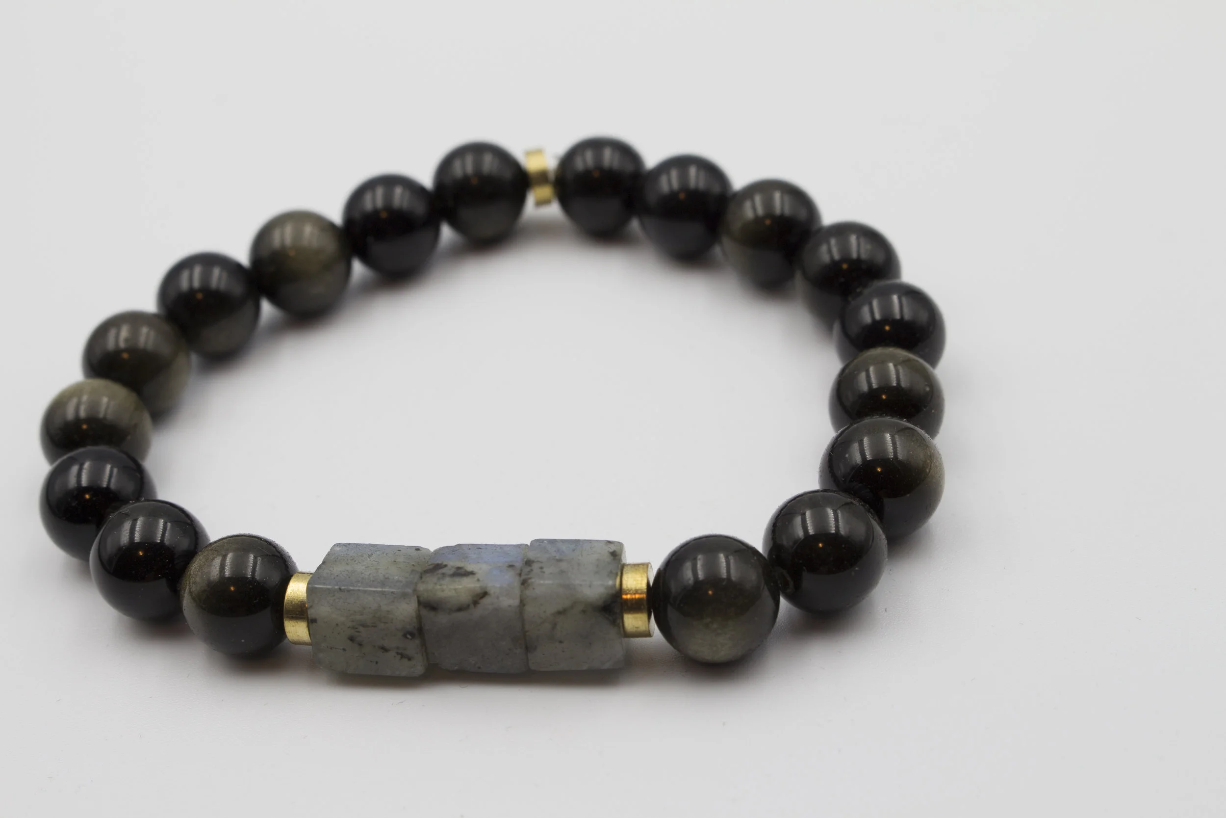 LABRADORITE AND GOLDEN OBSIDIAN