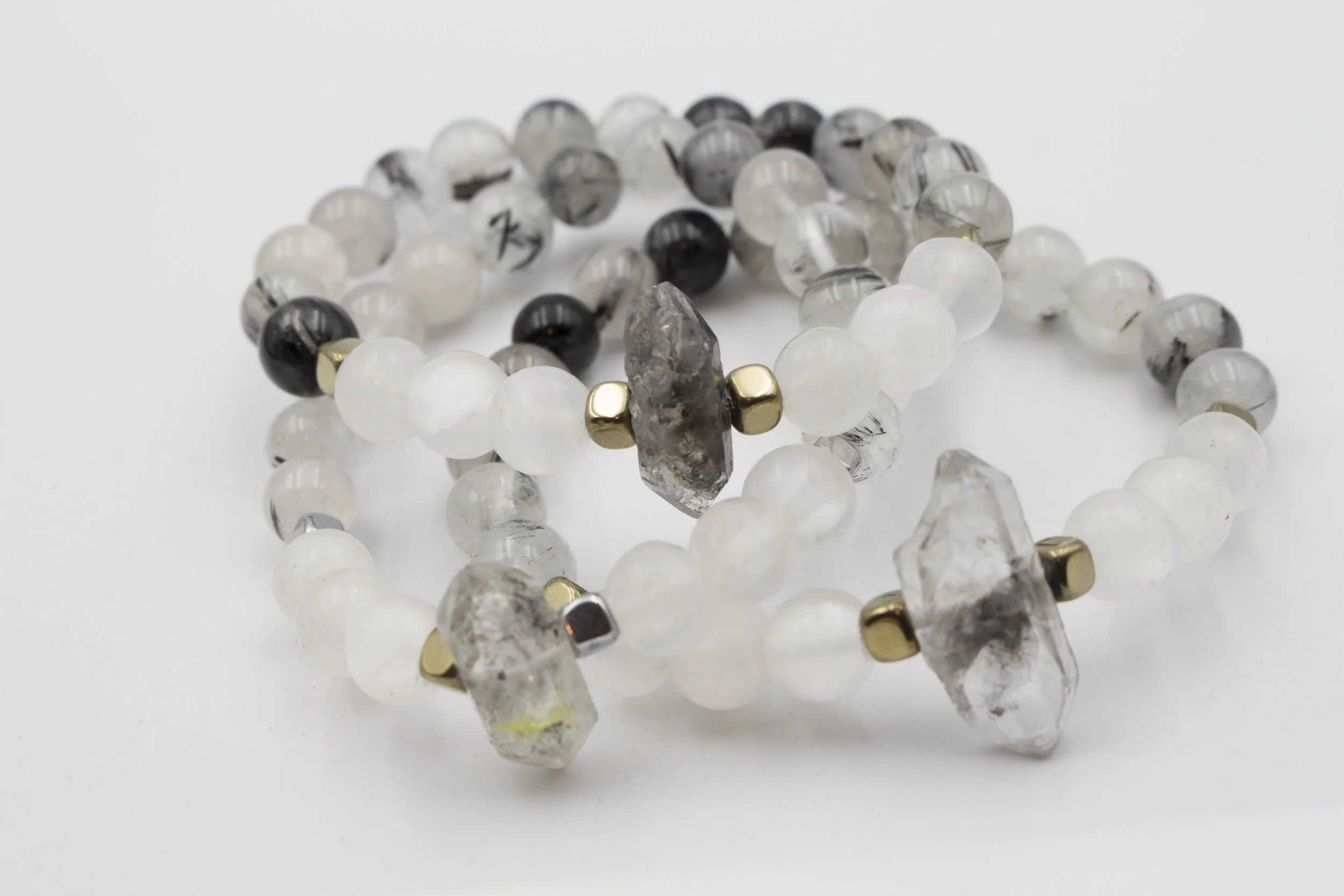 TIBETAN QUARTZ SELENITE TOURMALINE QUARTZ PERFECTION