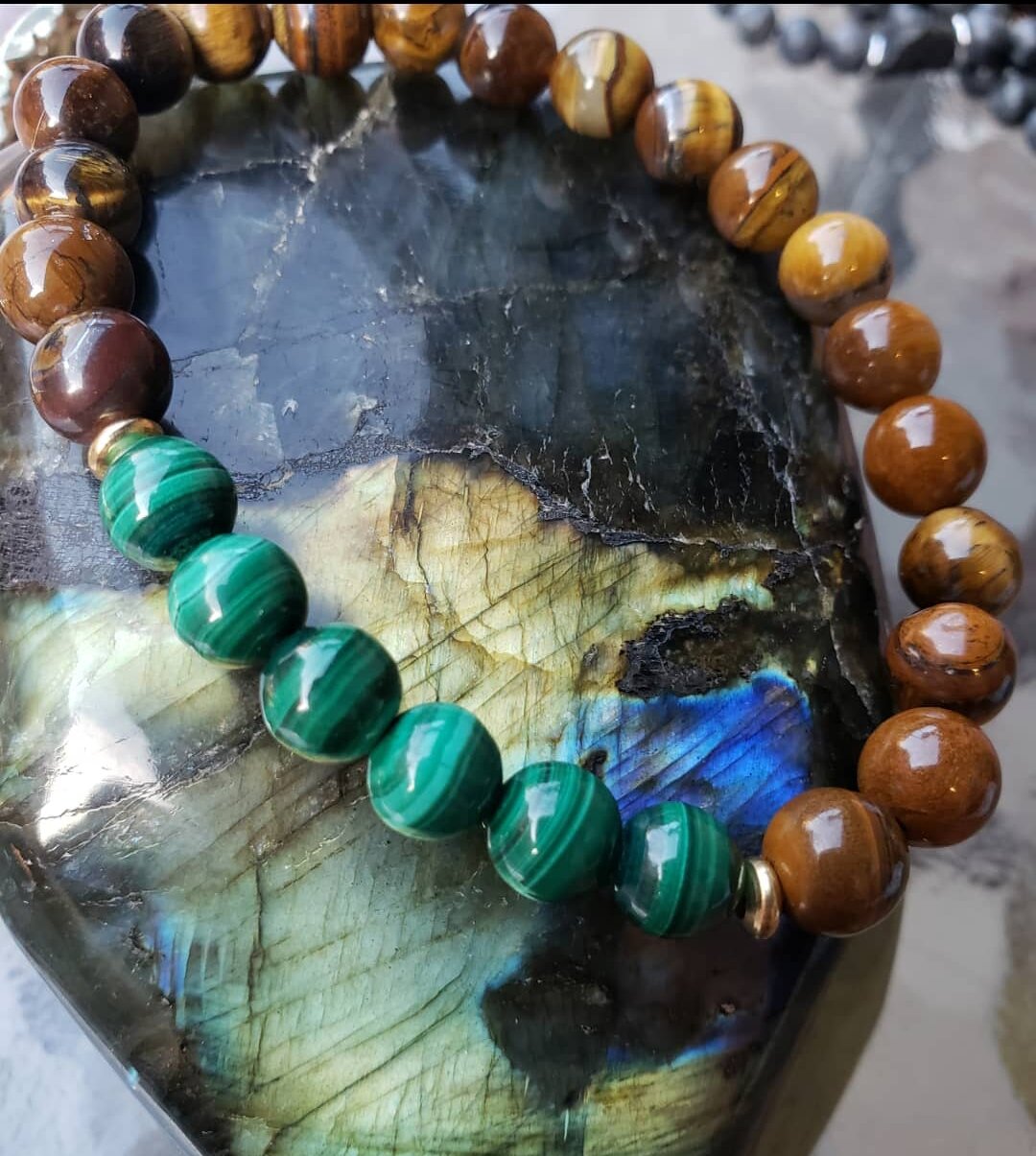 MALACHITE  TIGER'S EYE