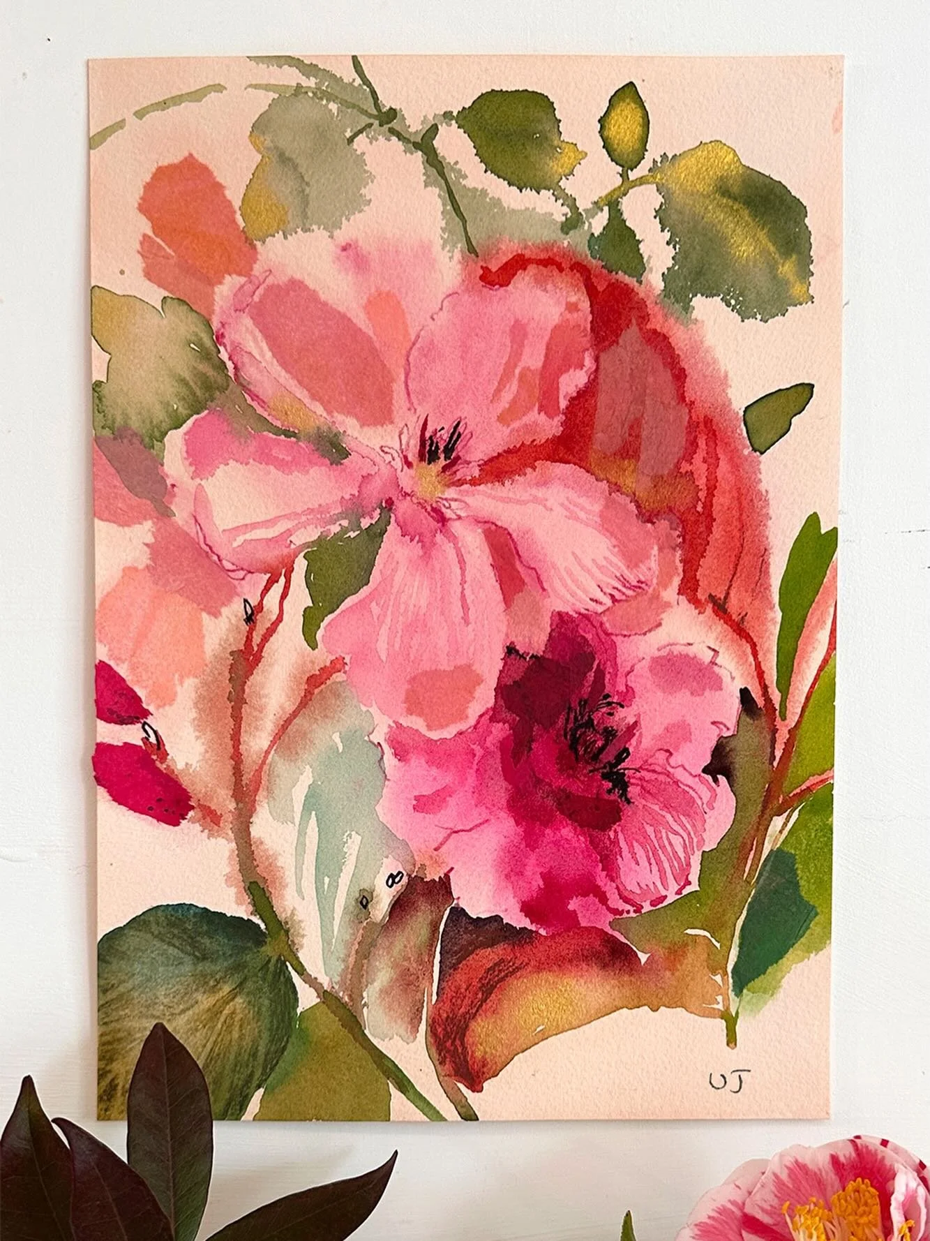 🌟Countdown to my shop launch🌟

Dates to be announced soon! 

Originals will be available for the first time in years!!! I&rsquo;m so excited.
 
This is @agallocolors watercolor and hand-painted tissue collage with hints of @kuretake gold on @arches