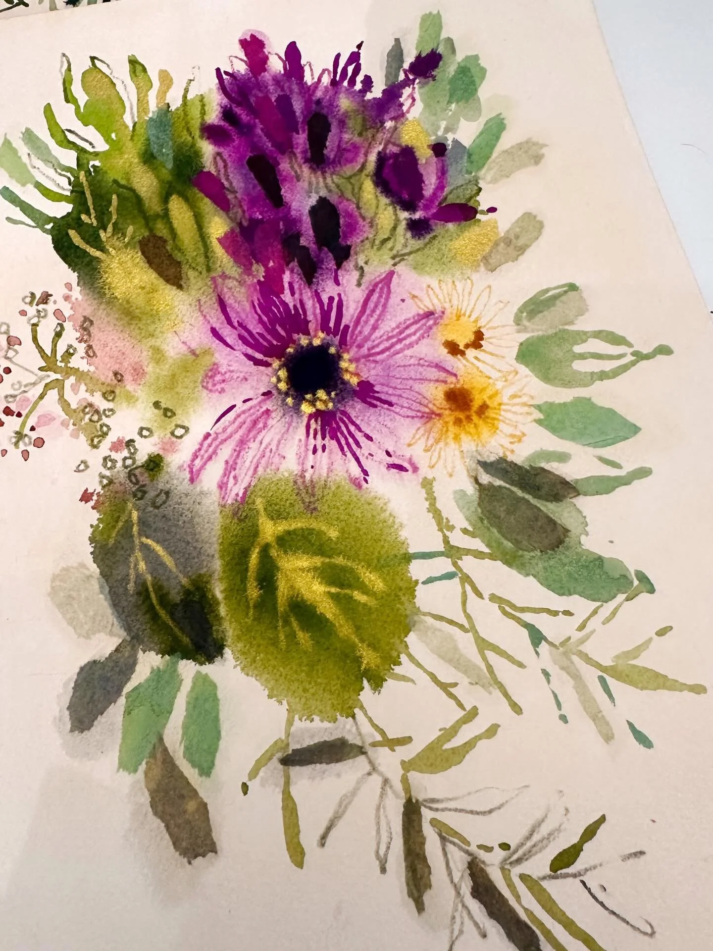 Another watery floral painting. 

#watercolourpainting #watercolorbotanicals #originalpaintings