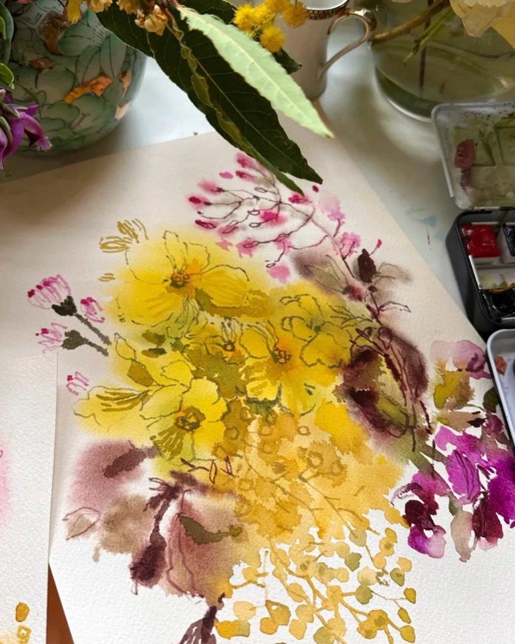 Happy International Women&rsquo;s Day!! In Italy, they celebrate the day with bunches of mimosa for the ladies. So here&rsquo;s a bit for you! 

#internationalwomensday2026 #festadelladonna #watercolourart