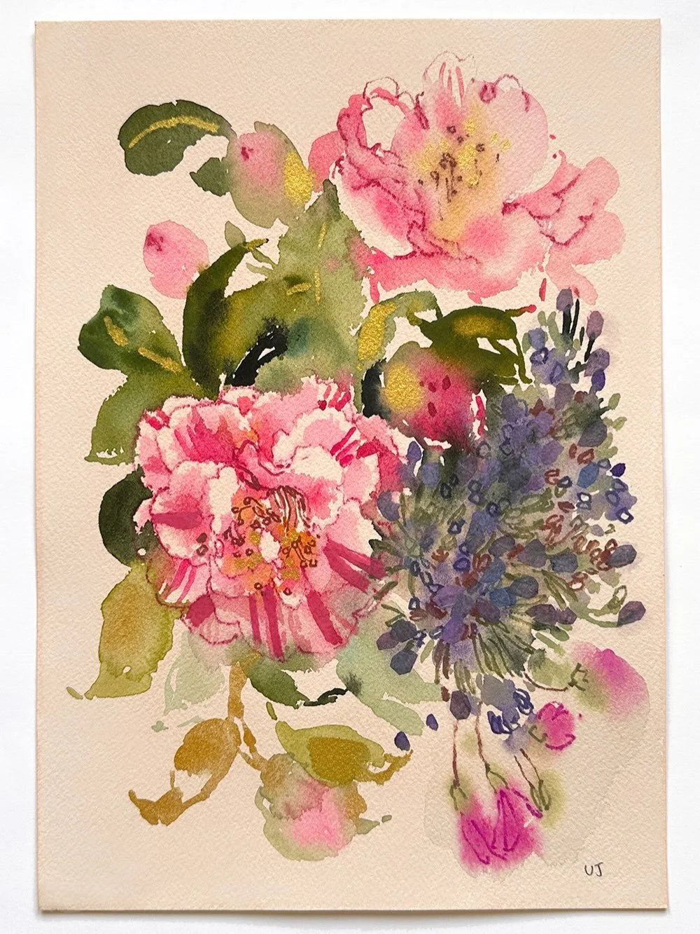 This original mixed media painting is called Alina and I just sold it! There&rsquo;s an entire collection of them in my brand new shop - with FREE SHIPPING! And if you love this one, you can buy it as a high quality, fine art print - also with FREE S