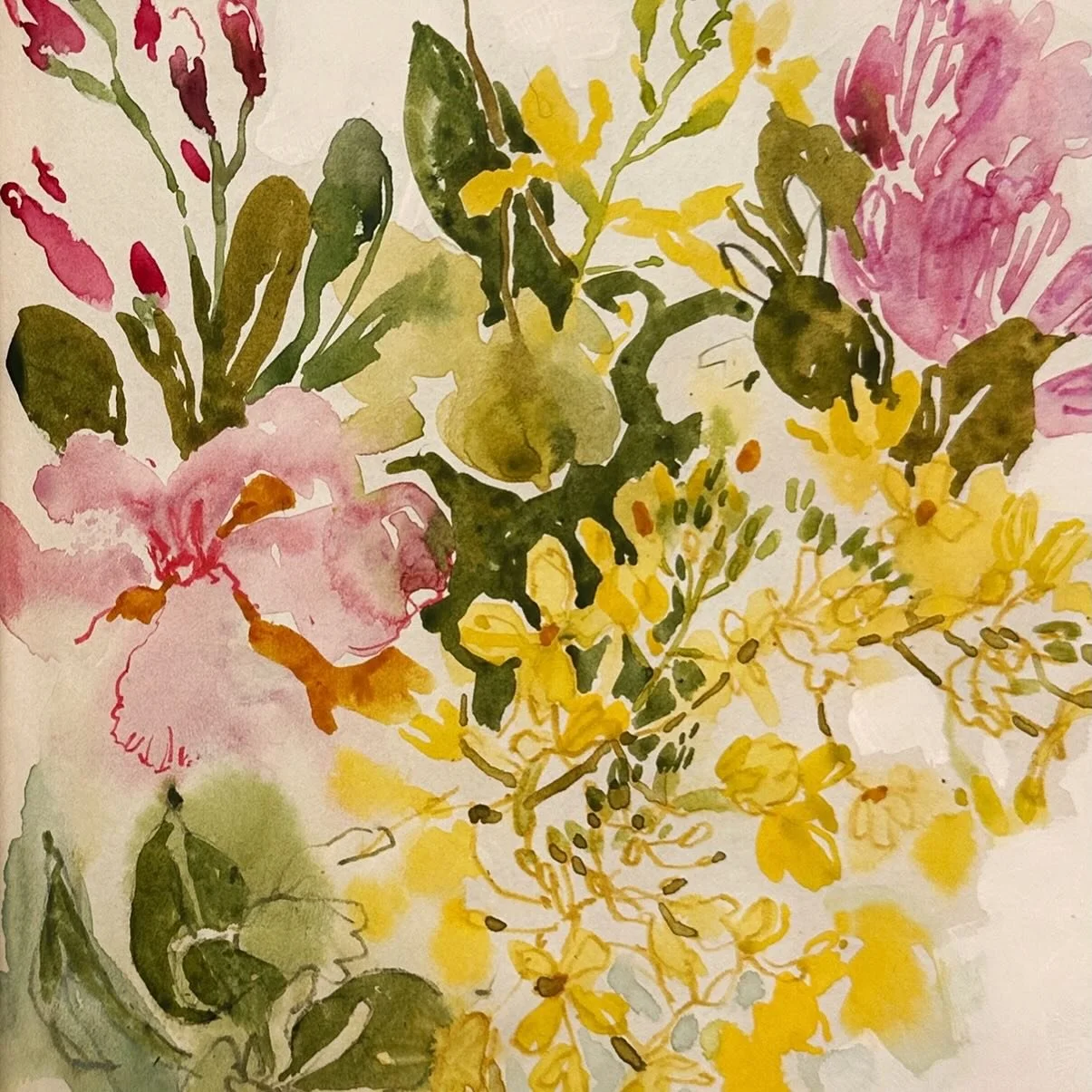 Today was spent taking my daughter to have her wisdom teeth out (a lovely occasion incidentally - less so for her, obvs, but see my story). So didn&rsquo;t make it into my studio. But I painted this the other day. This is one of those that just unfol