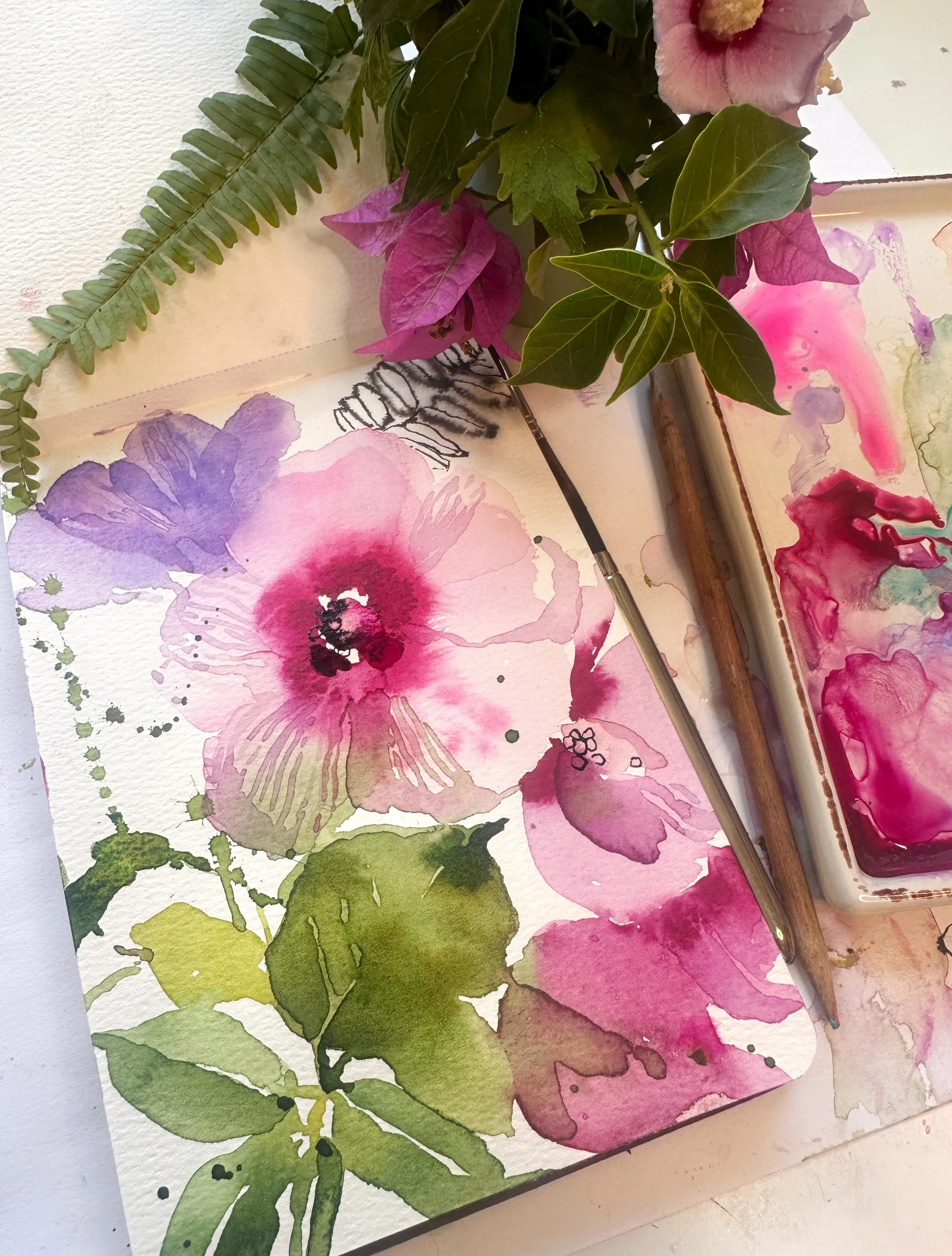 I did this today and I&rsquo;m quite pleased with it. It&rsquo;s not my usual mixed media. It&rsquo;s just watercolour. I&rsquo;m trying out new watercolour paints and a sketchbook by @paulrubensart . I love trying out different brands. It&rsquo;s de