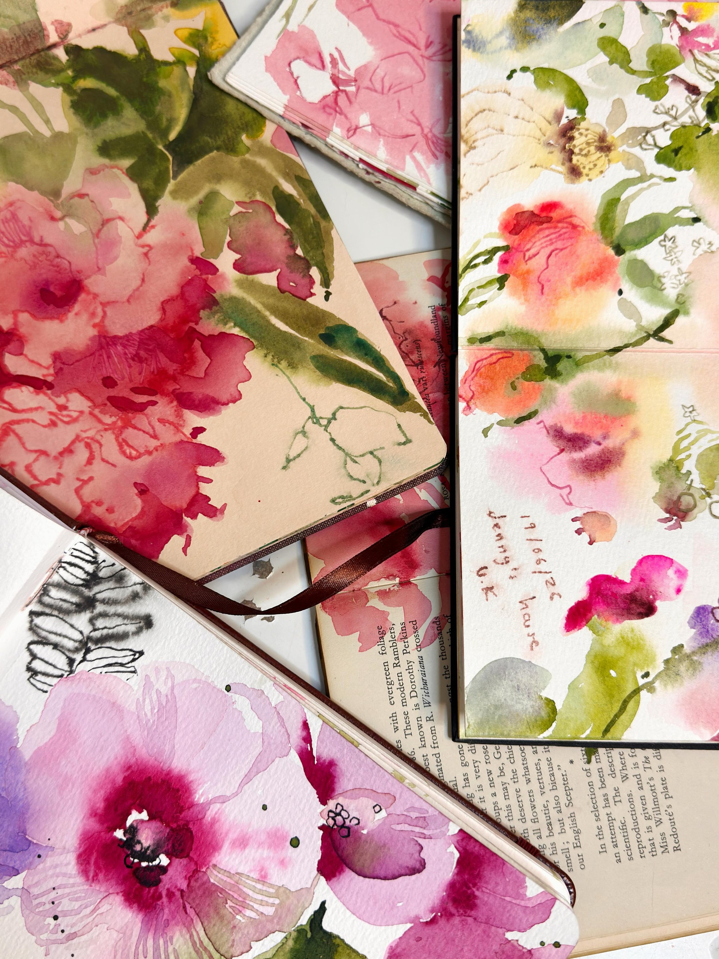 No painting today. I&rsquo;m packing. I&rsquo;m off to Portugal to host a floral painting retreat @casadaavogenoveva !
I&rsquo;m so looking forward to this! 
I&rsquo;m bringing all these sketchbooks to show my guests and during the week we&rsquo;ll f